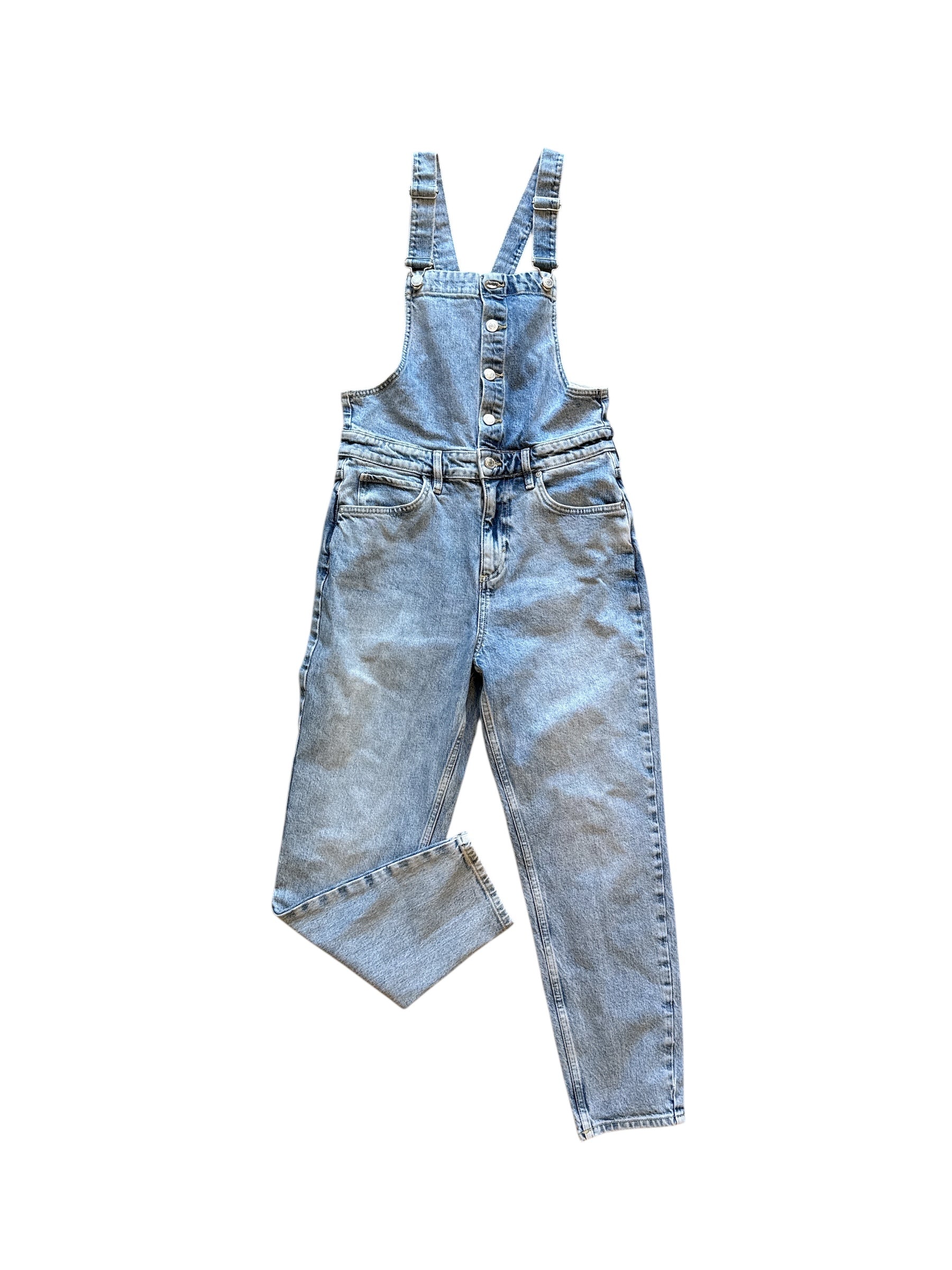 blue we the free denim overalls, 28
