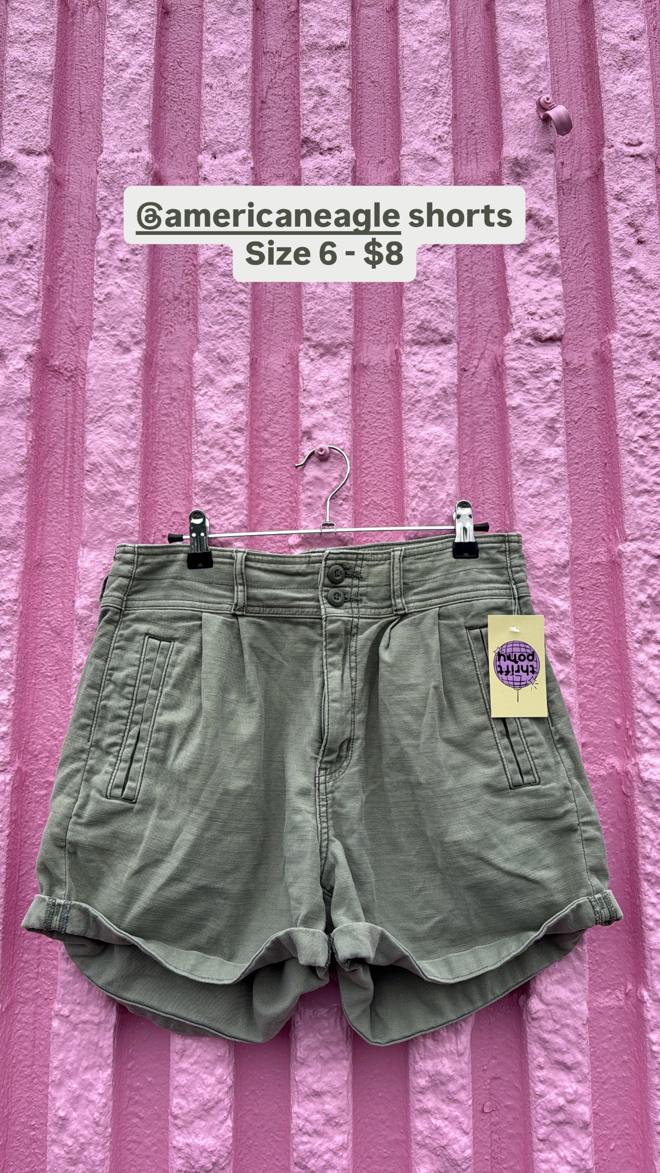 green american eagle cuffed shorts, 6