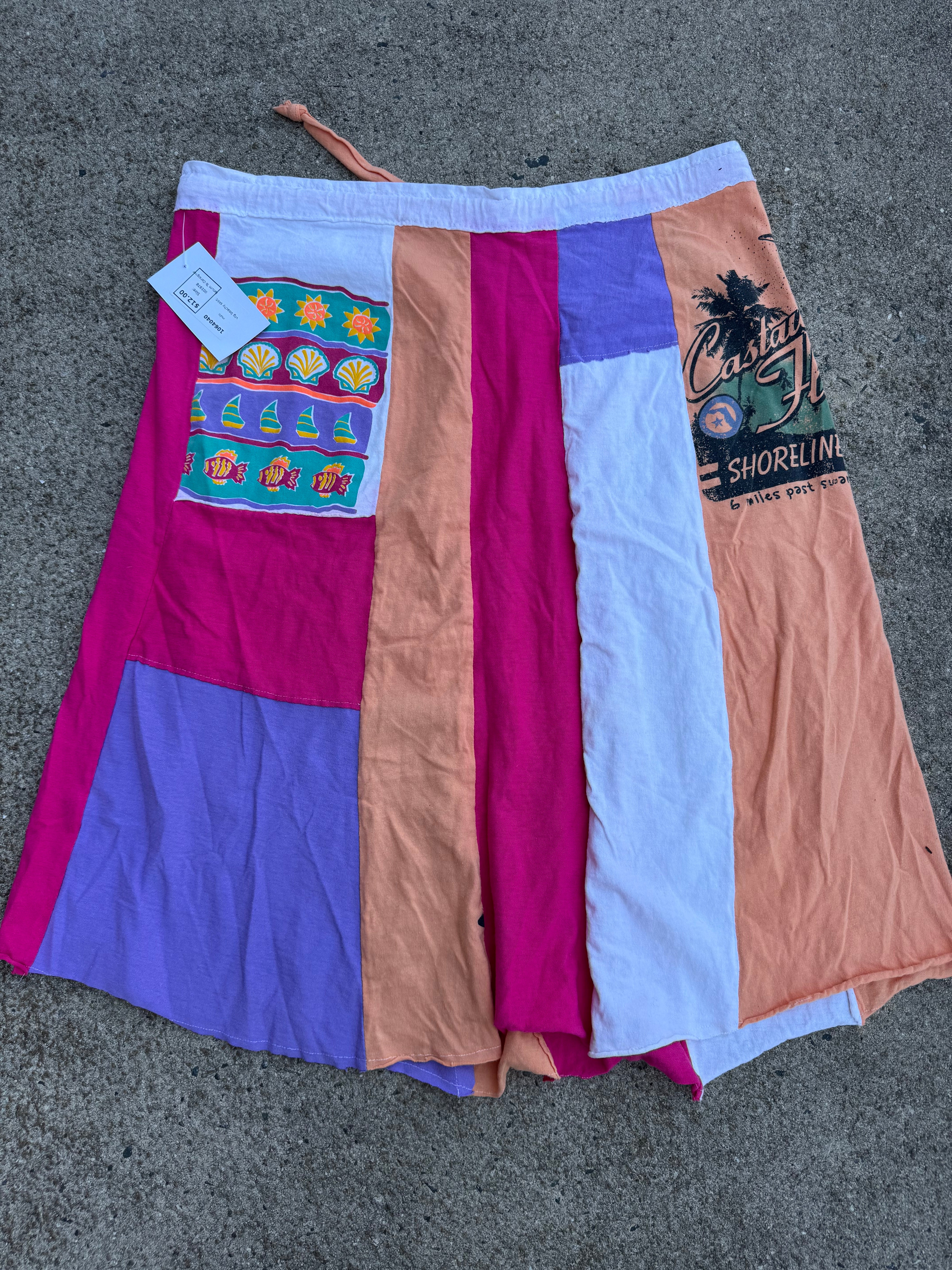 multi vtg beachy skirt, L