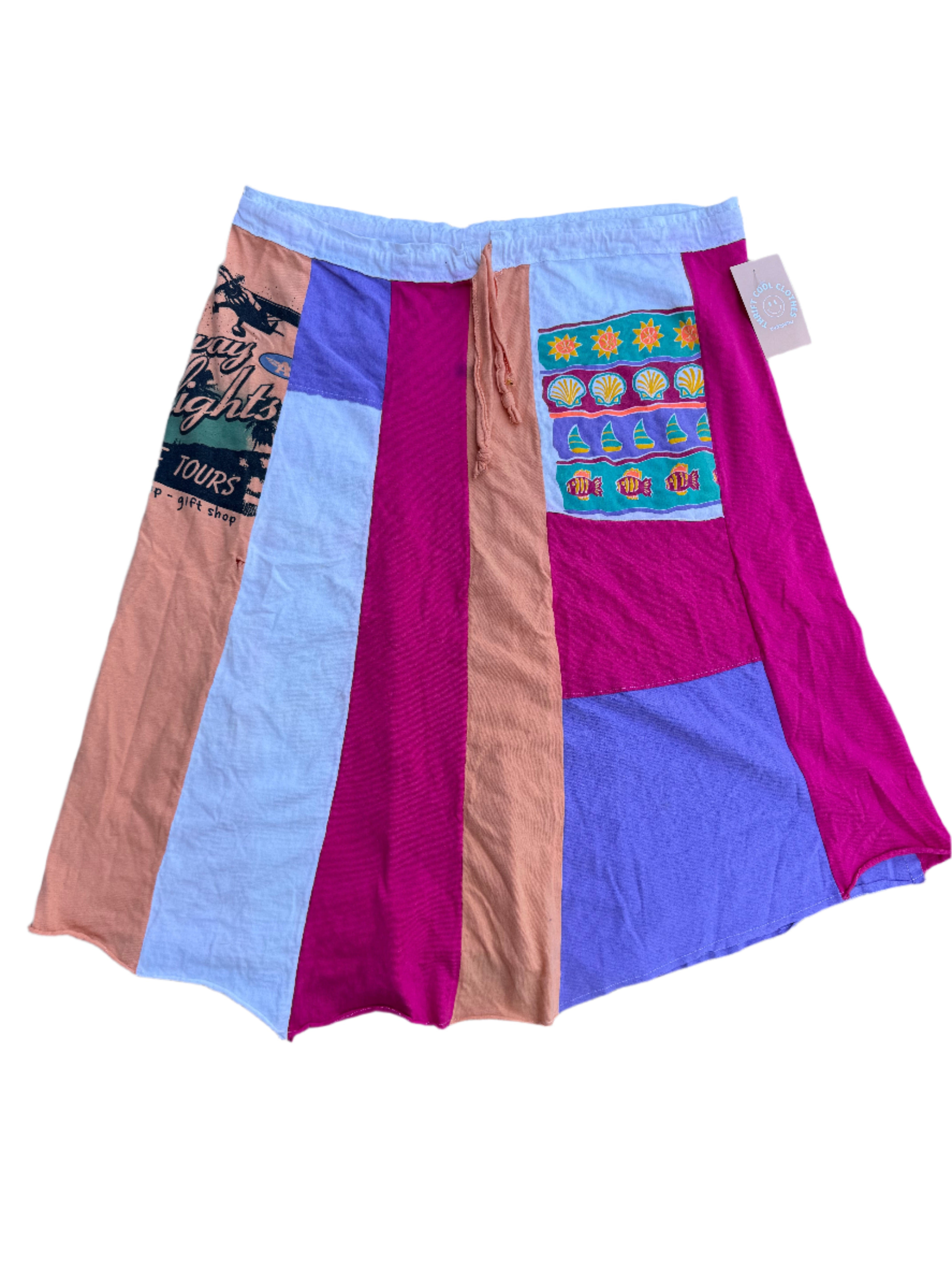 multi vtg beachy skirt, L