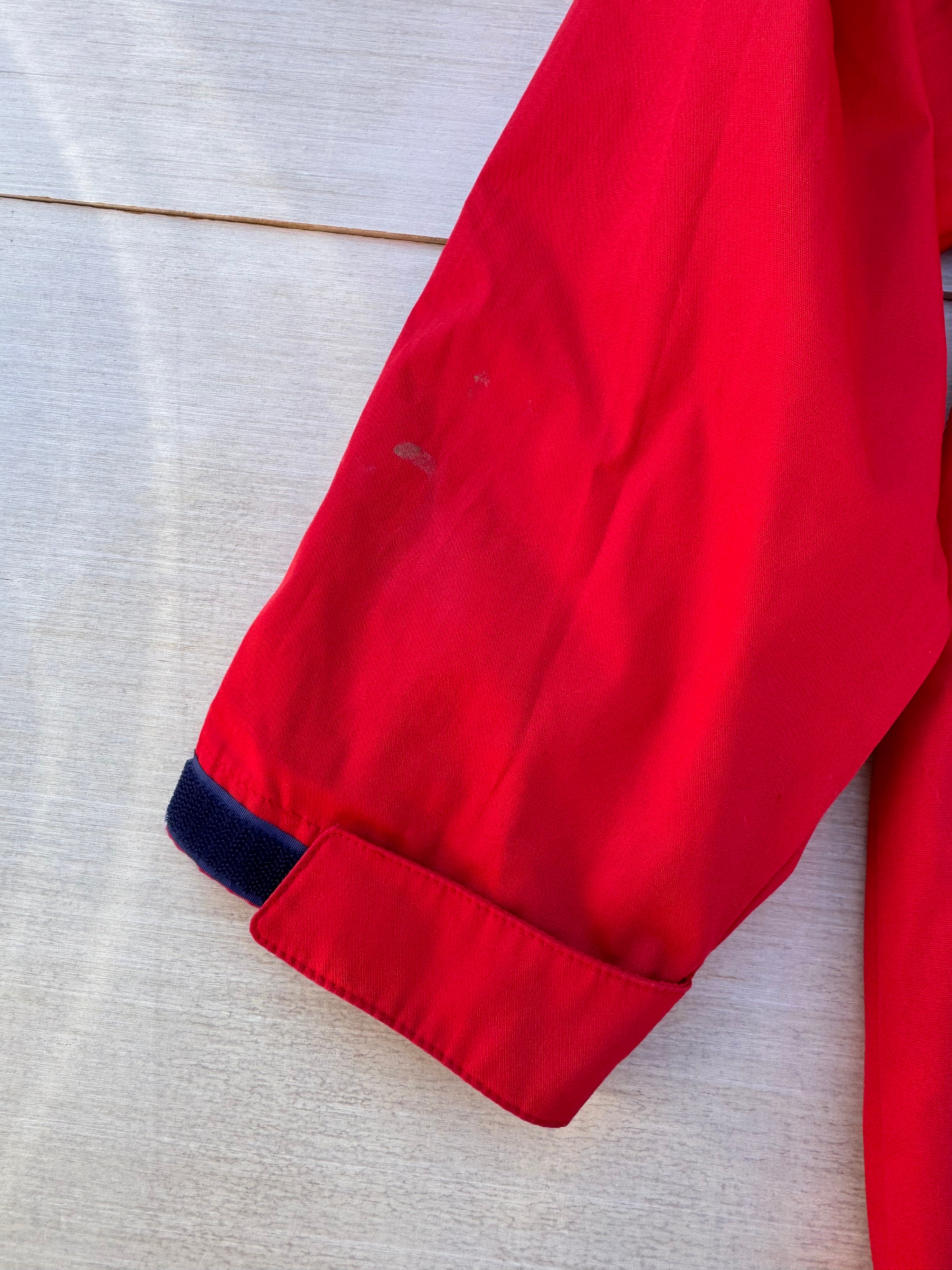 fog red navy windbreaker, L