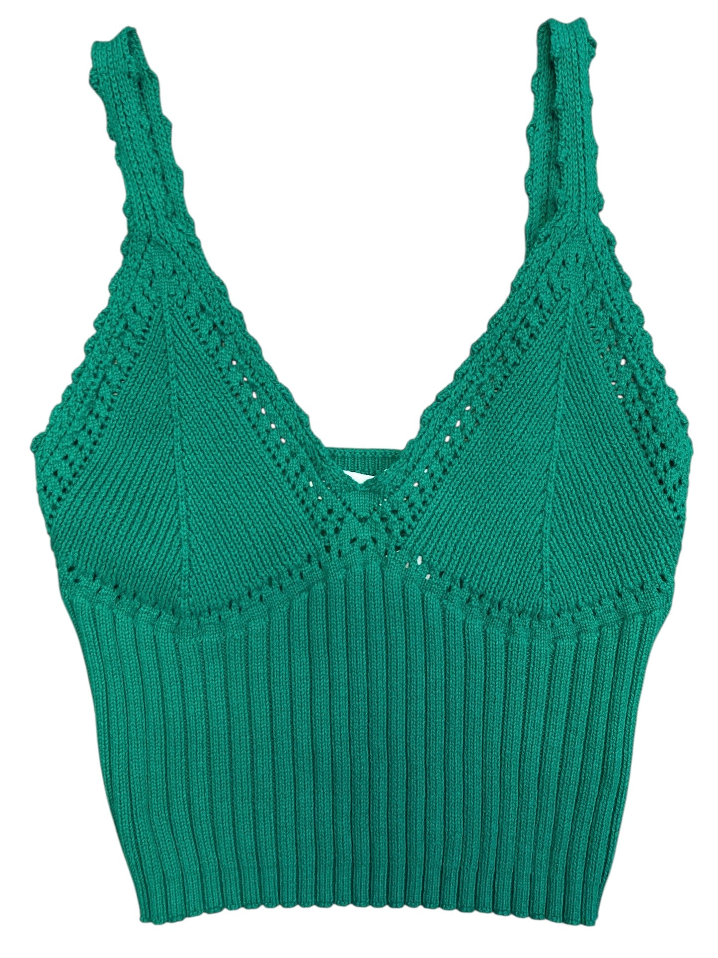 green astr the label knit tank, m