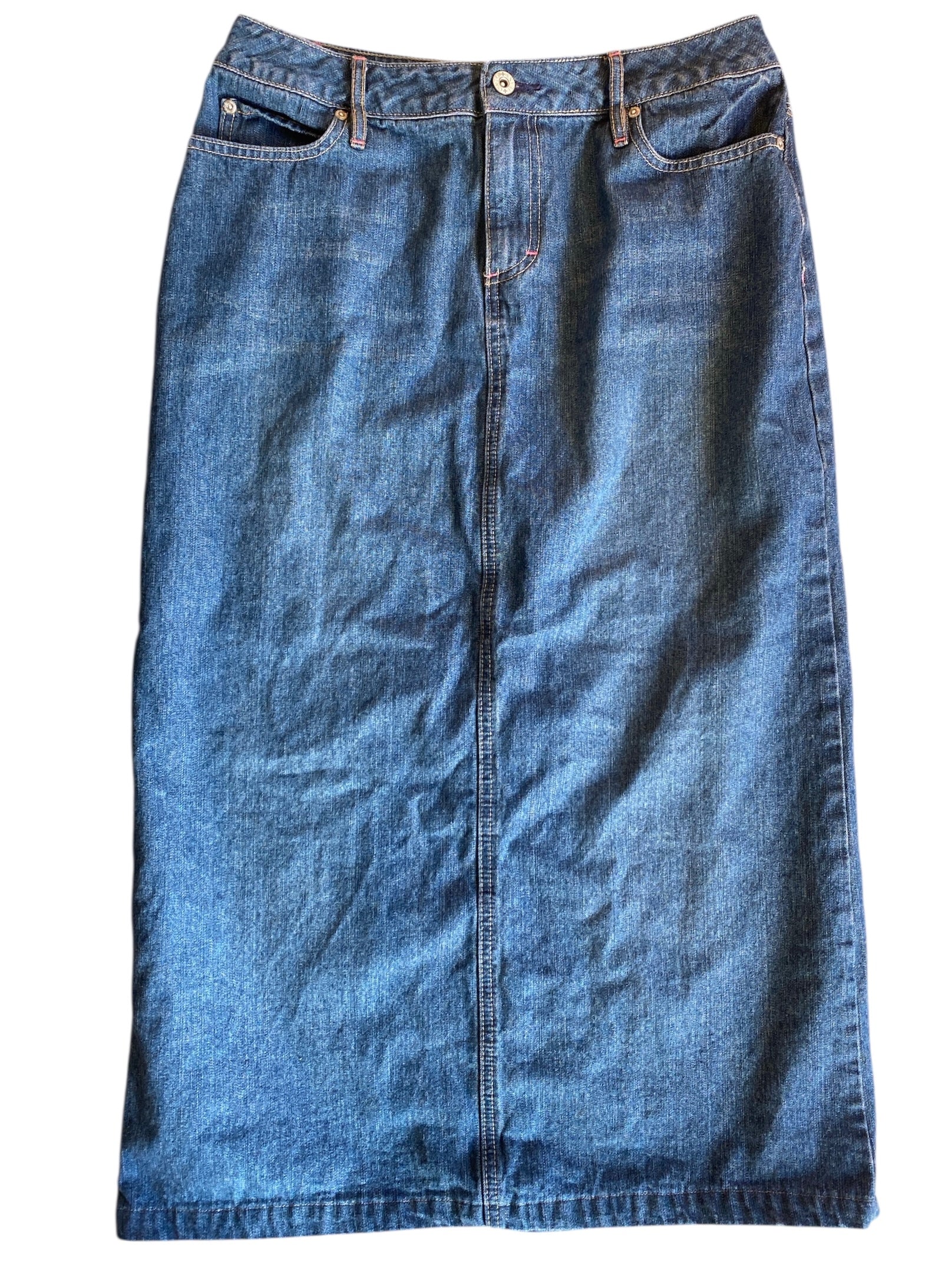 Blue Cato Denim midi skirt, 8