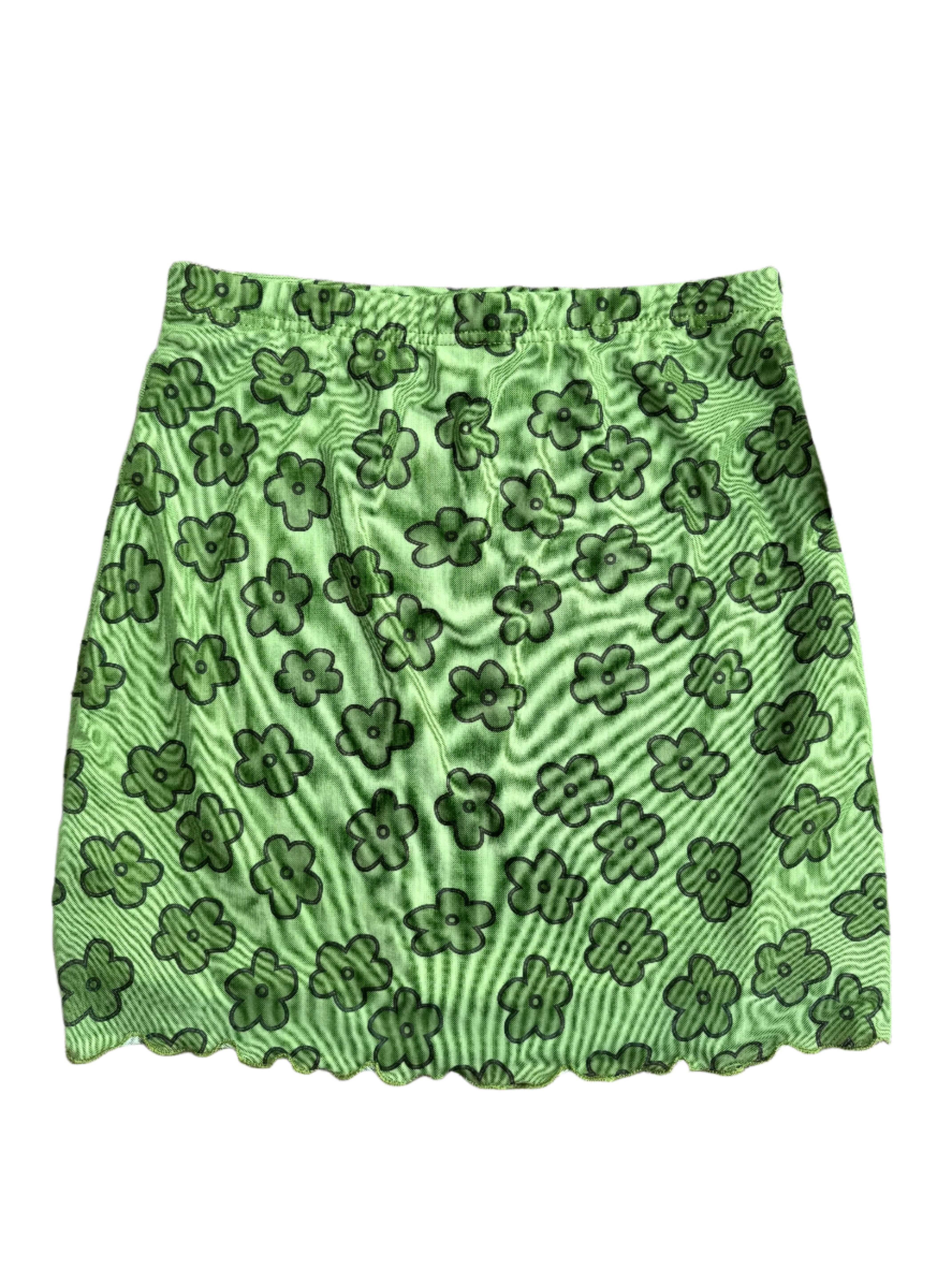 Green Flower skirt, M