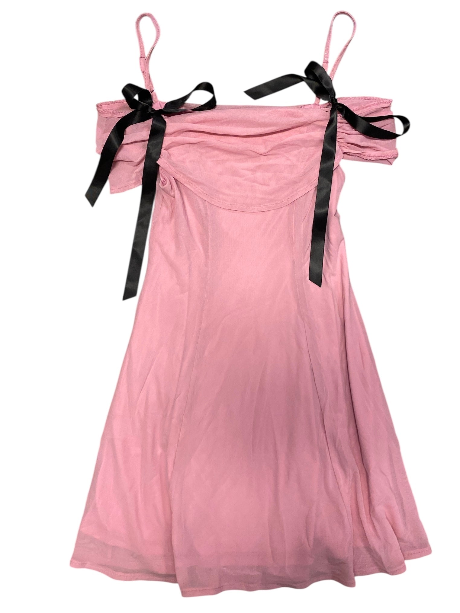 Pink black Kimchi blue Mesh cami mini dress, S