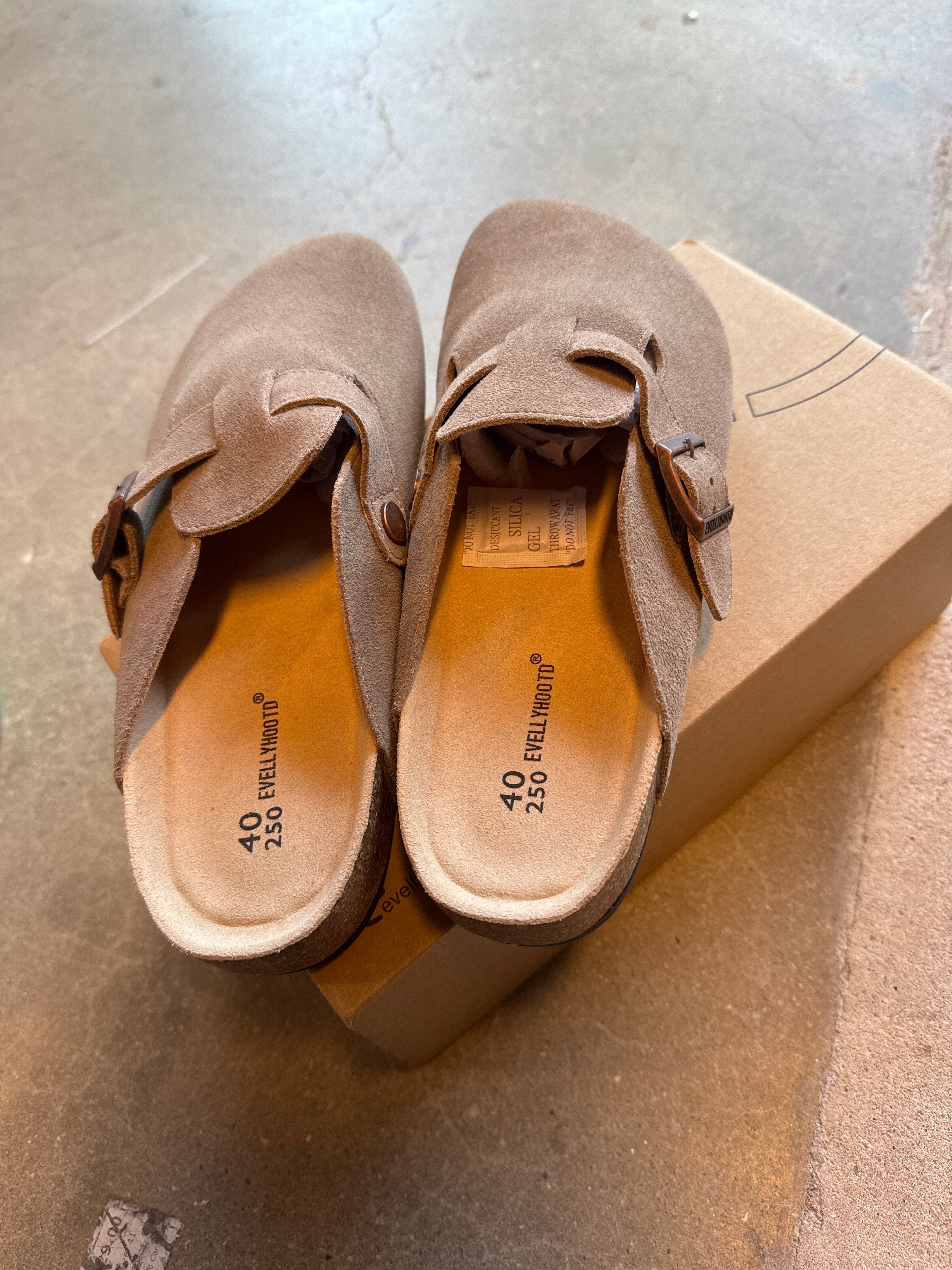Taupe Evellyhootd new in box Clogs, 40 (fits like 9.5 women's)