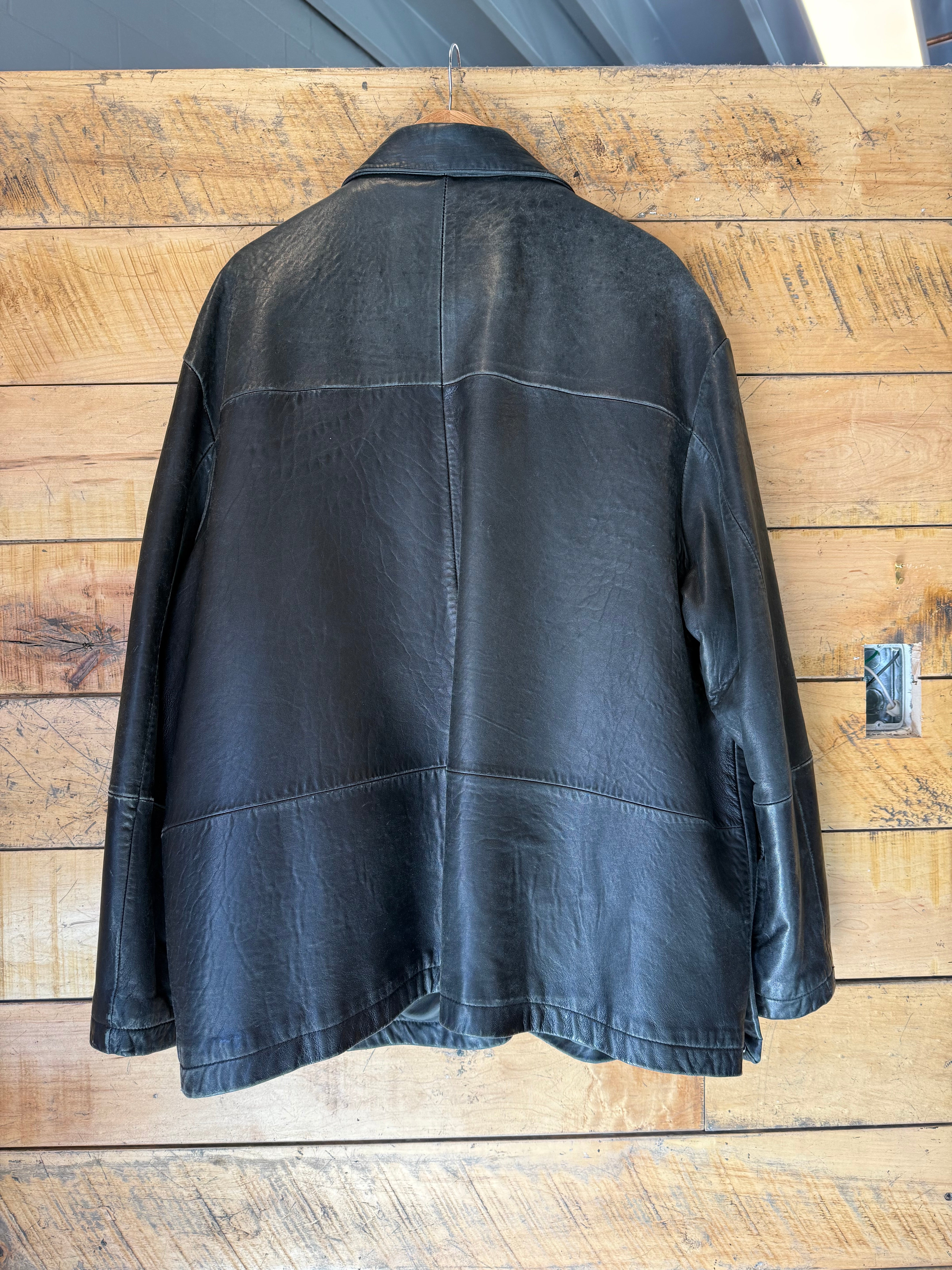 black Wilsons soft leather coat, 2x