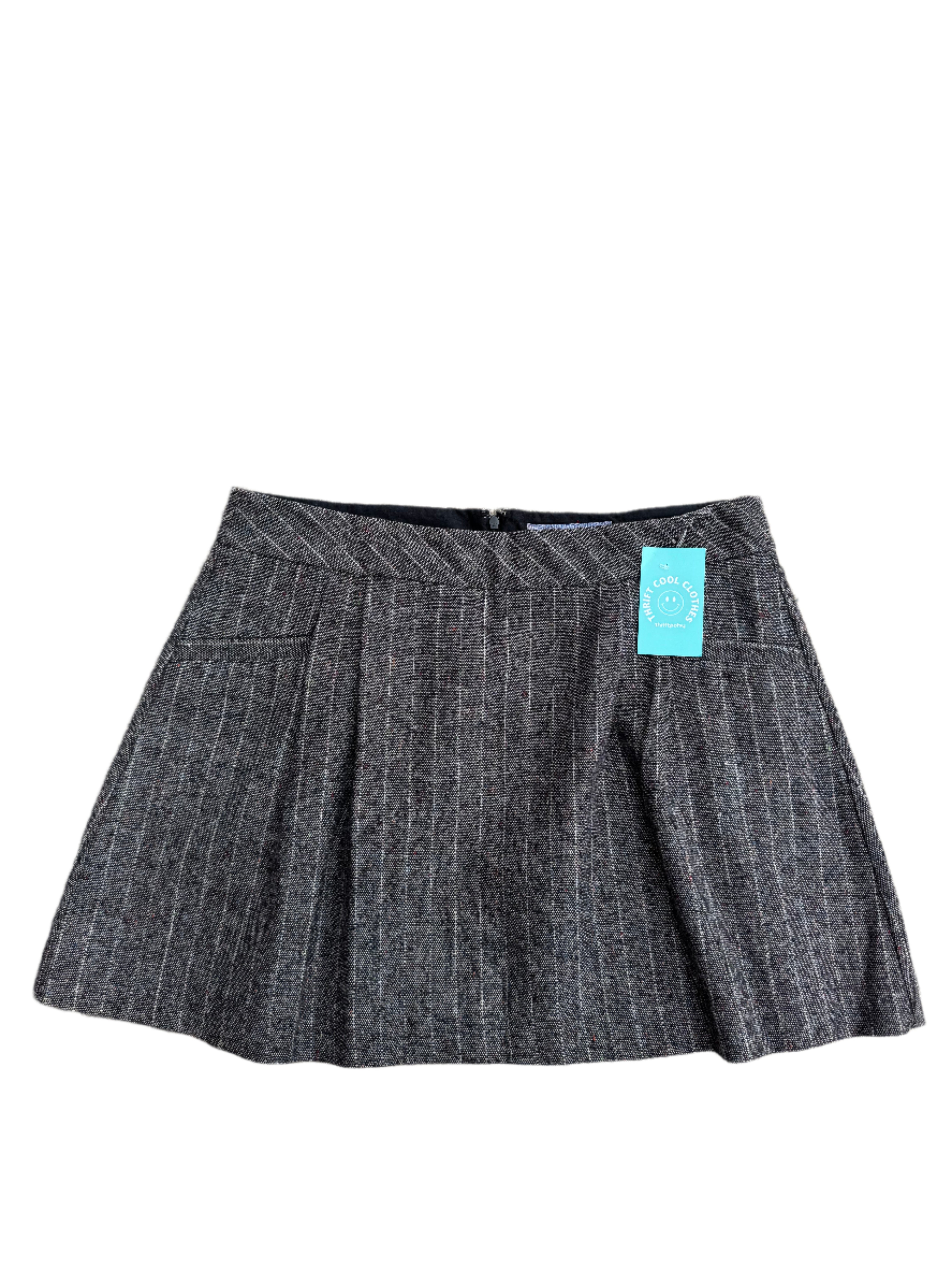 gray old navy wool pinstripe skirt, 12