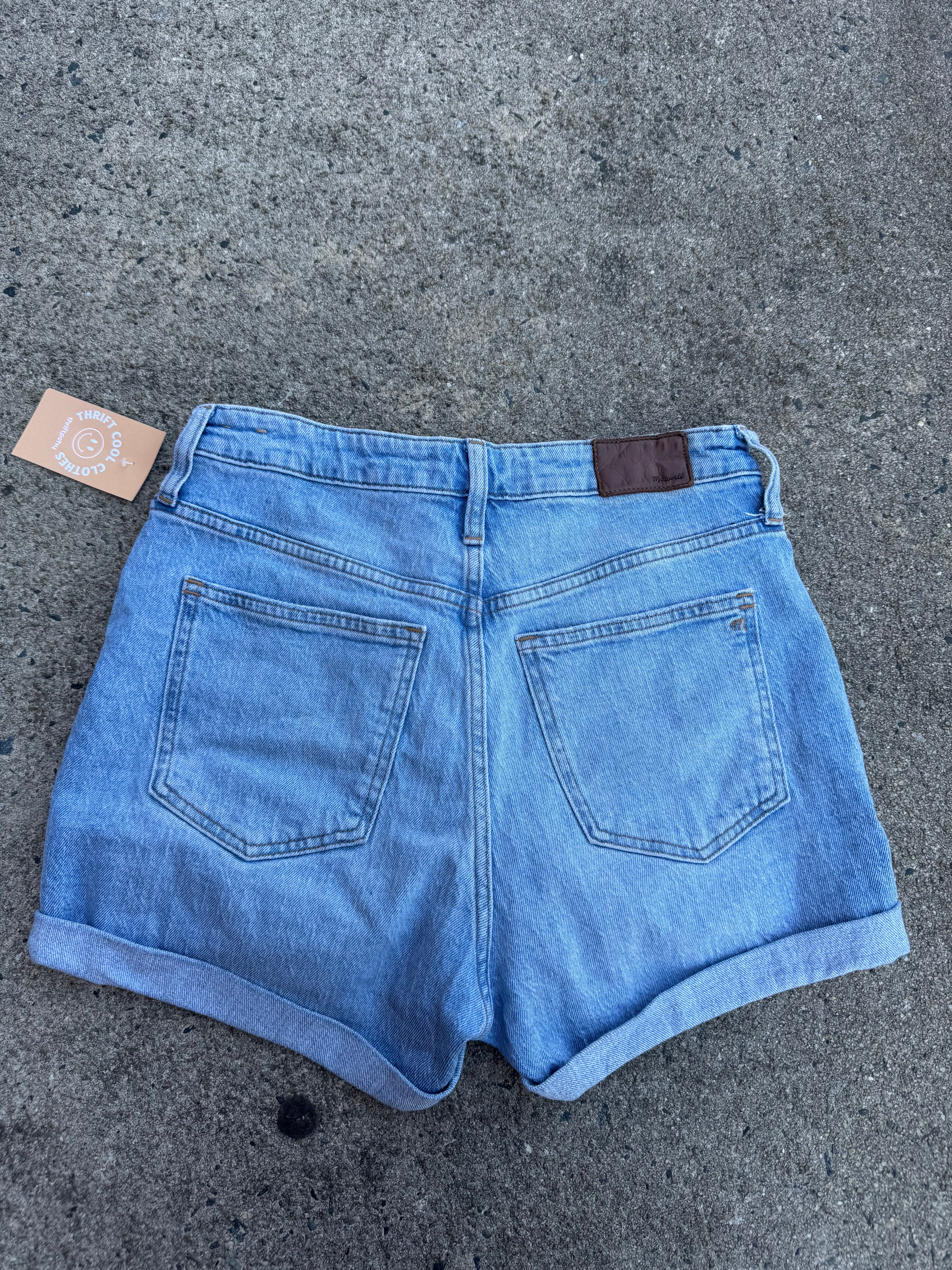 blue madewell jean shorts, 27