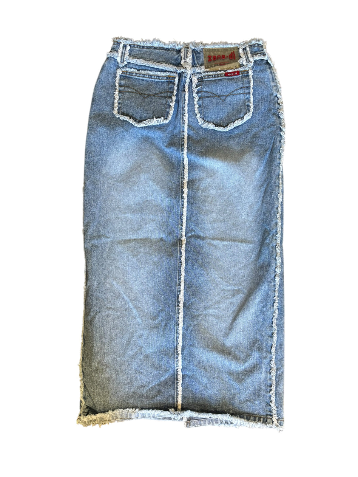 blue zana di y2k distress jean skirt, 1