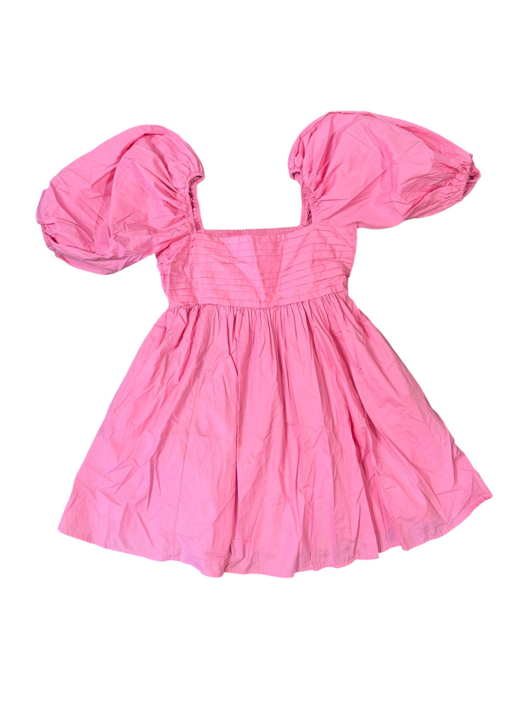 pink abercrombie NWT puff sleeve mini dress, sp
