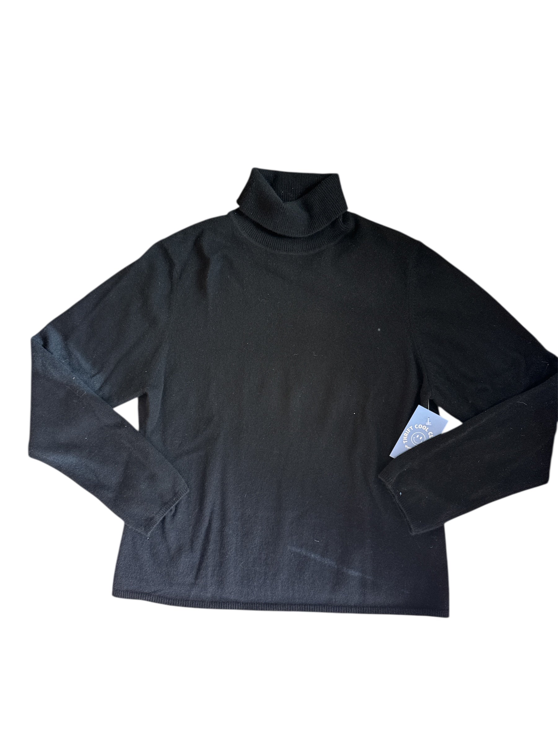 Black Charter club 100% cashmere turtleneck, XL