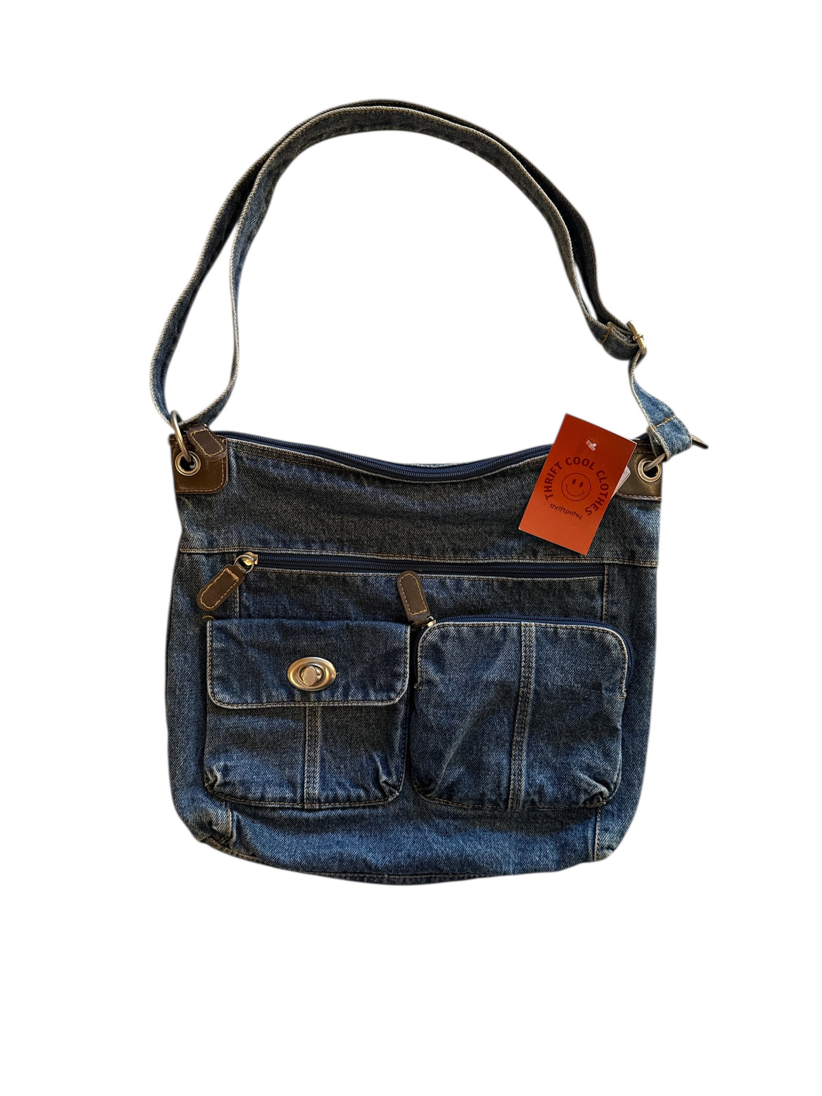 blue denim messanger bag