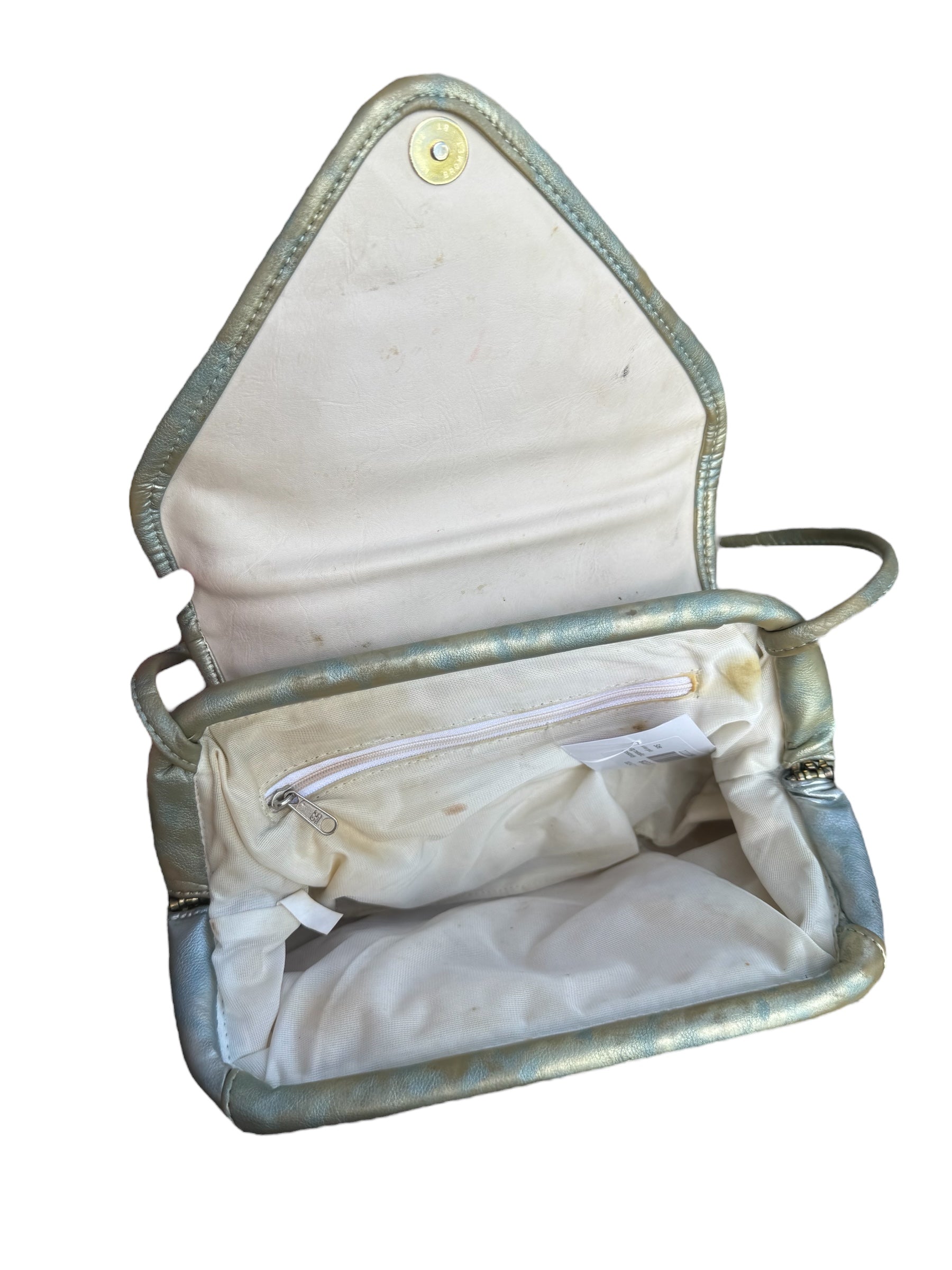 silver gold vtg metallic crossbody