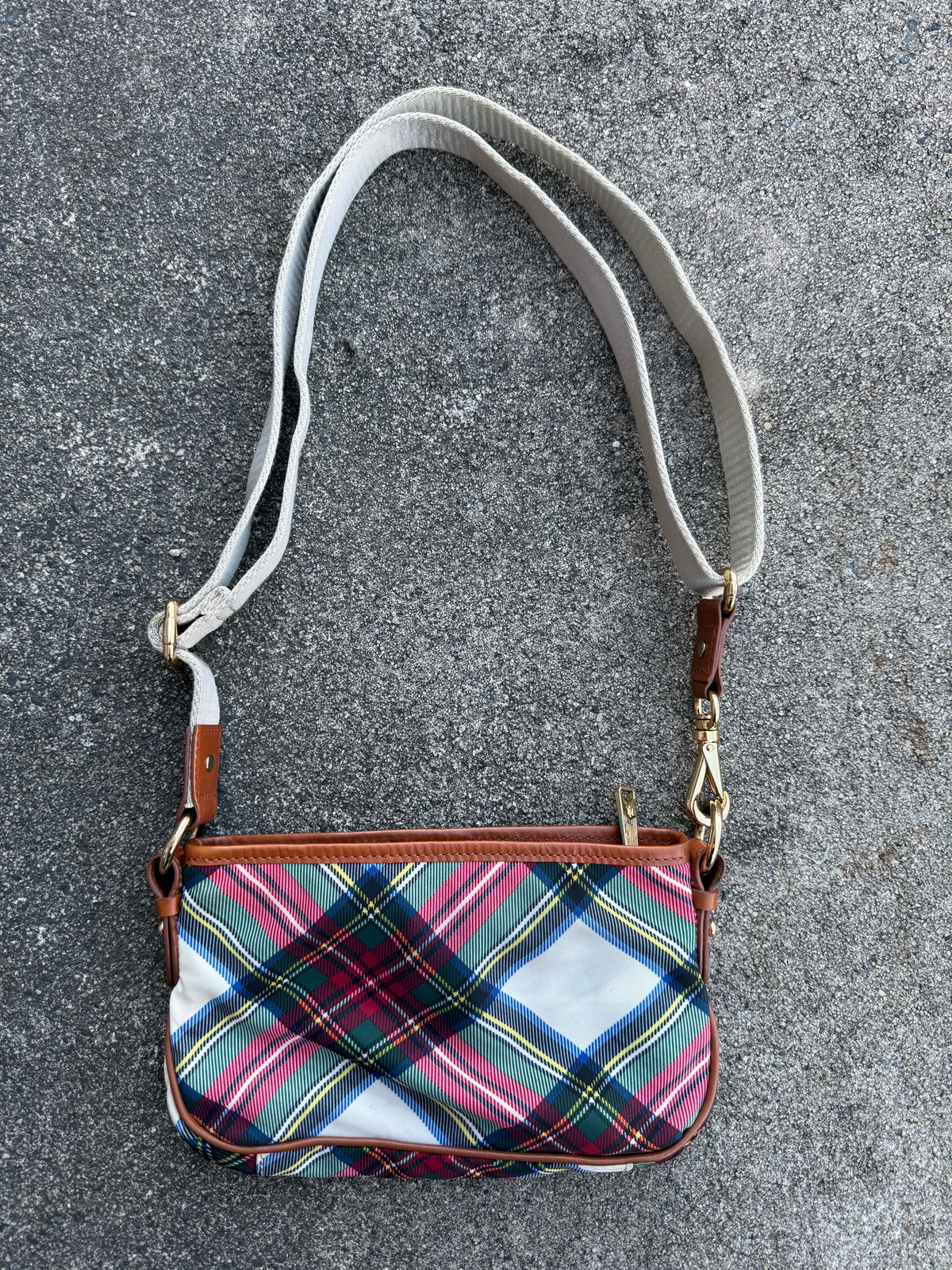 ralph lauren plaid bag