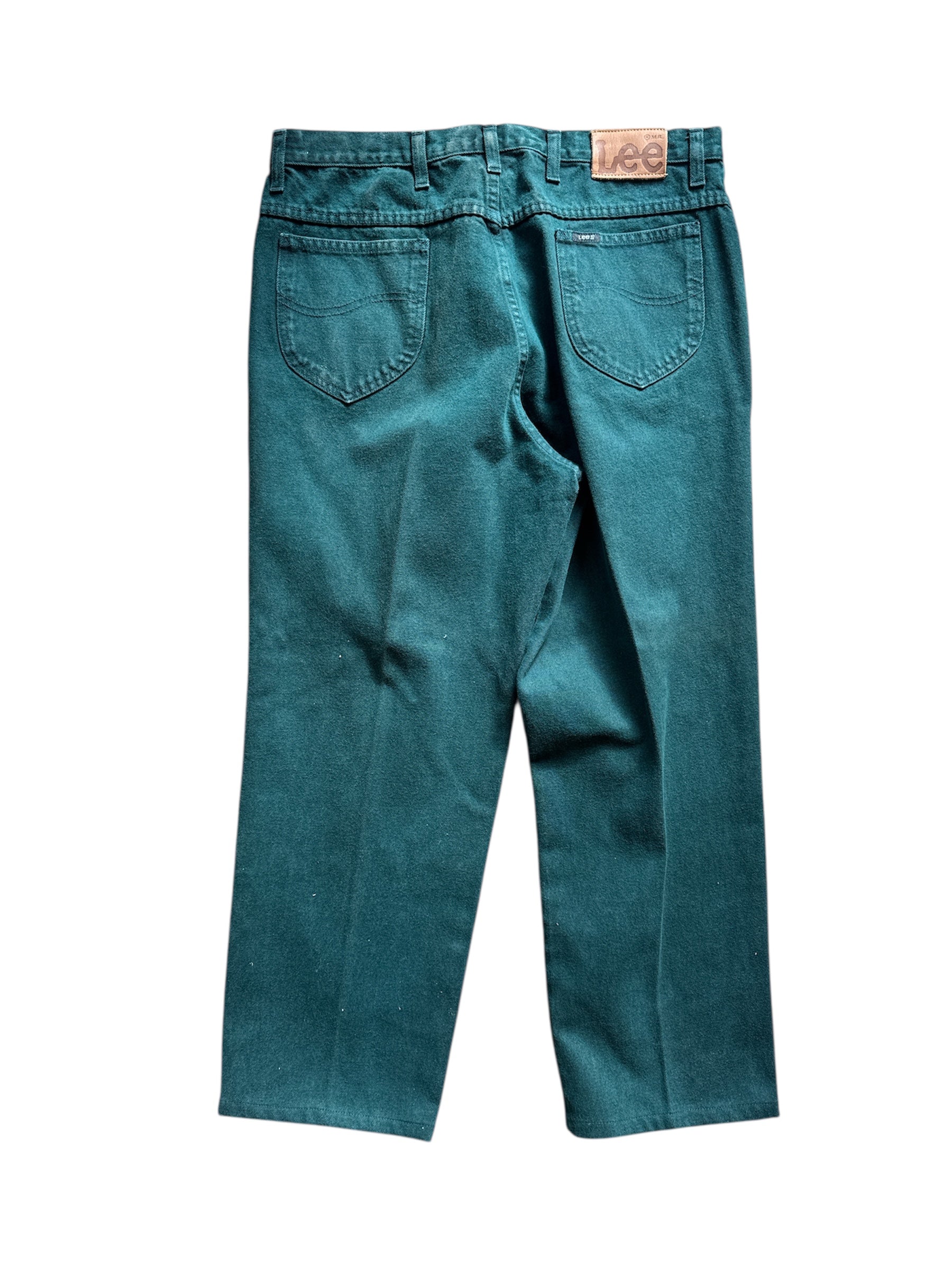 dark green lee straight jean, 38 (fits like womens 12-14)