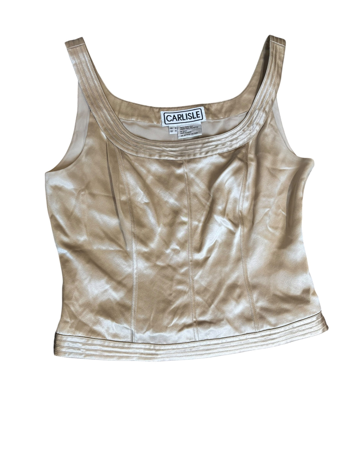 brown carlisle silk tank, 2
