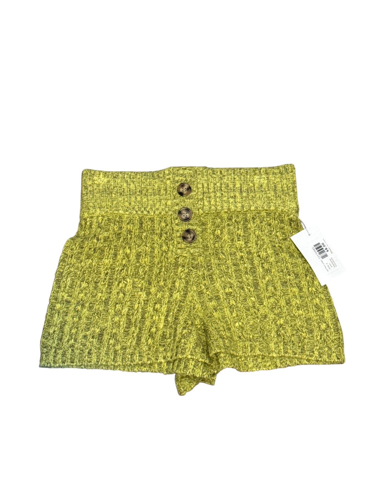green out from under heathered knit shorts, s