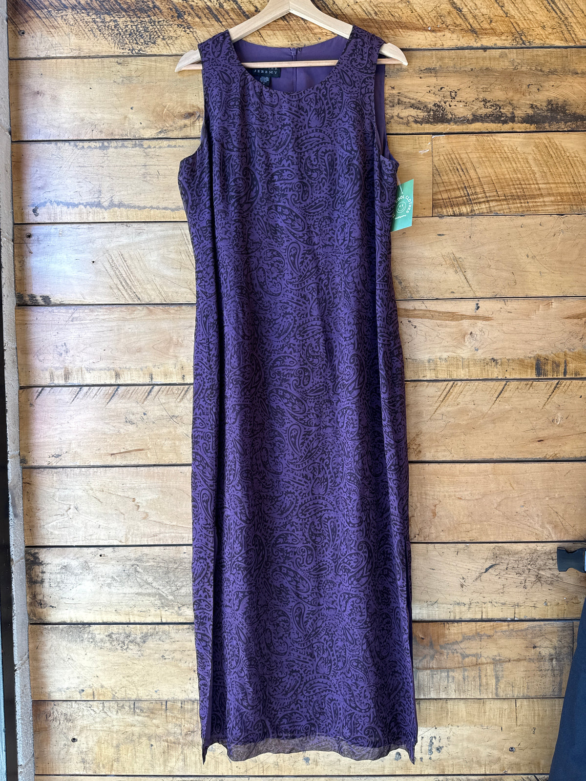 purple spenser jeremy paisley tank long dress, 14