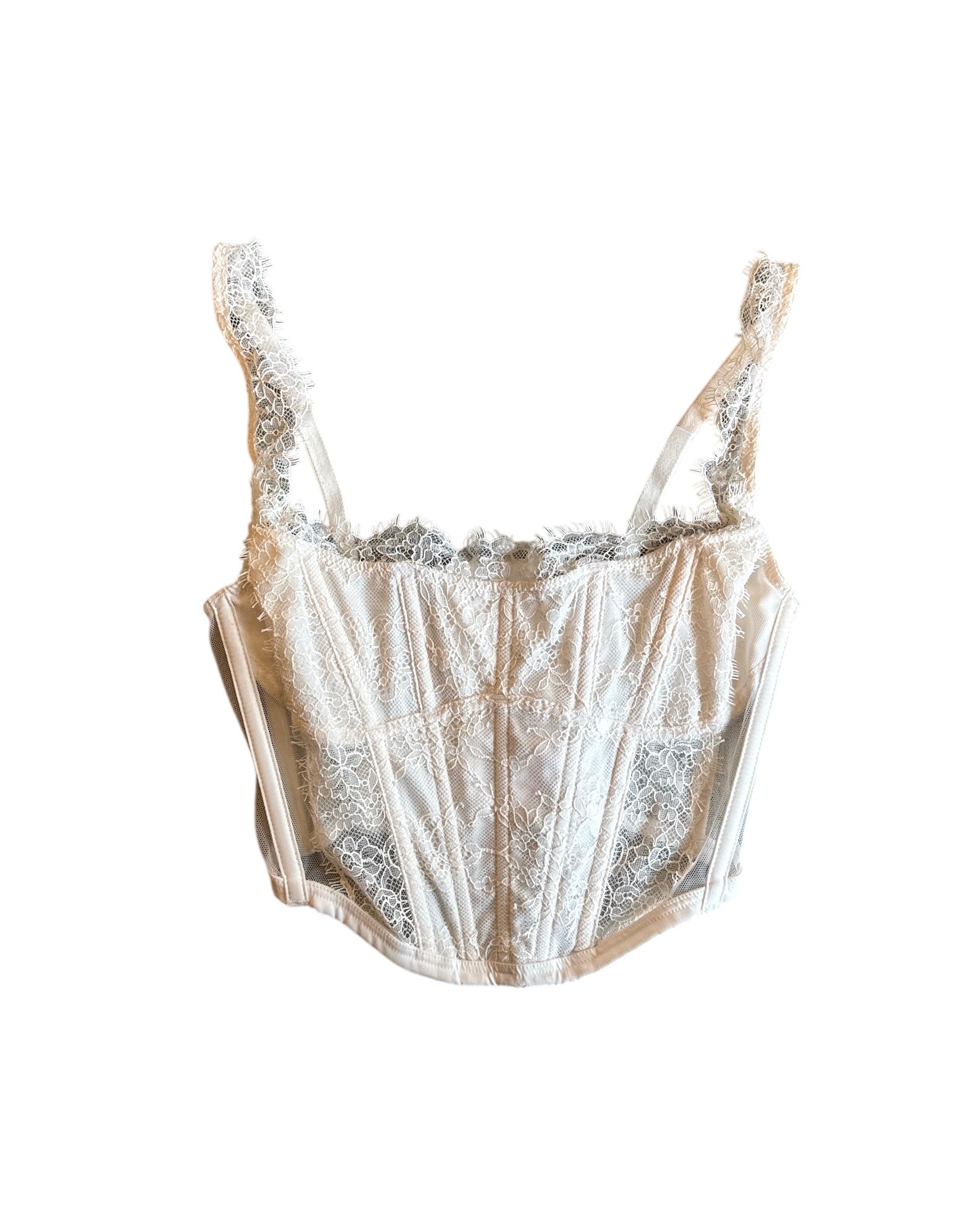 white victorias secret corset top, xs