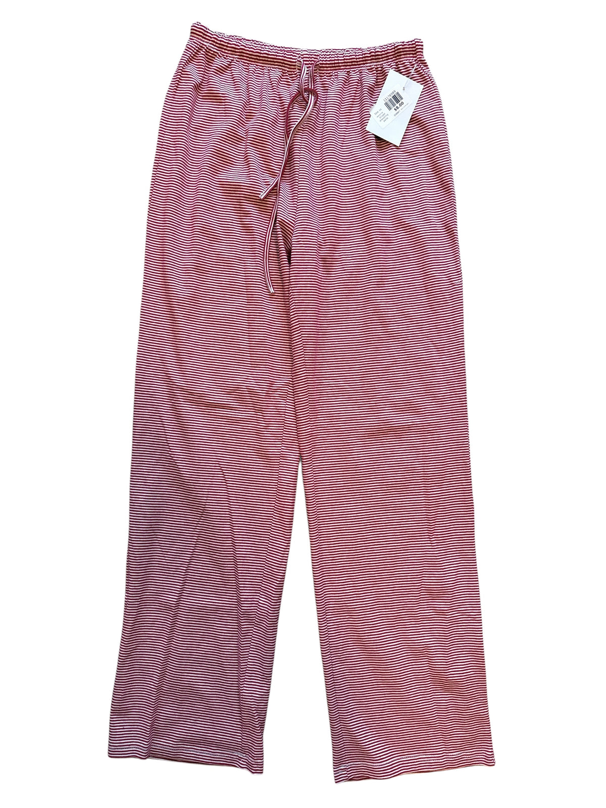 red white striped drawstring pants, xs