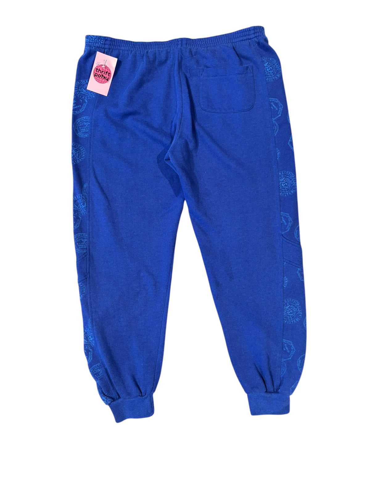 blue speedo vtg paisley sweatpants, m