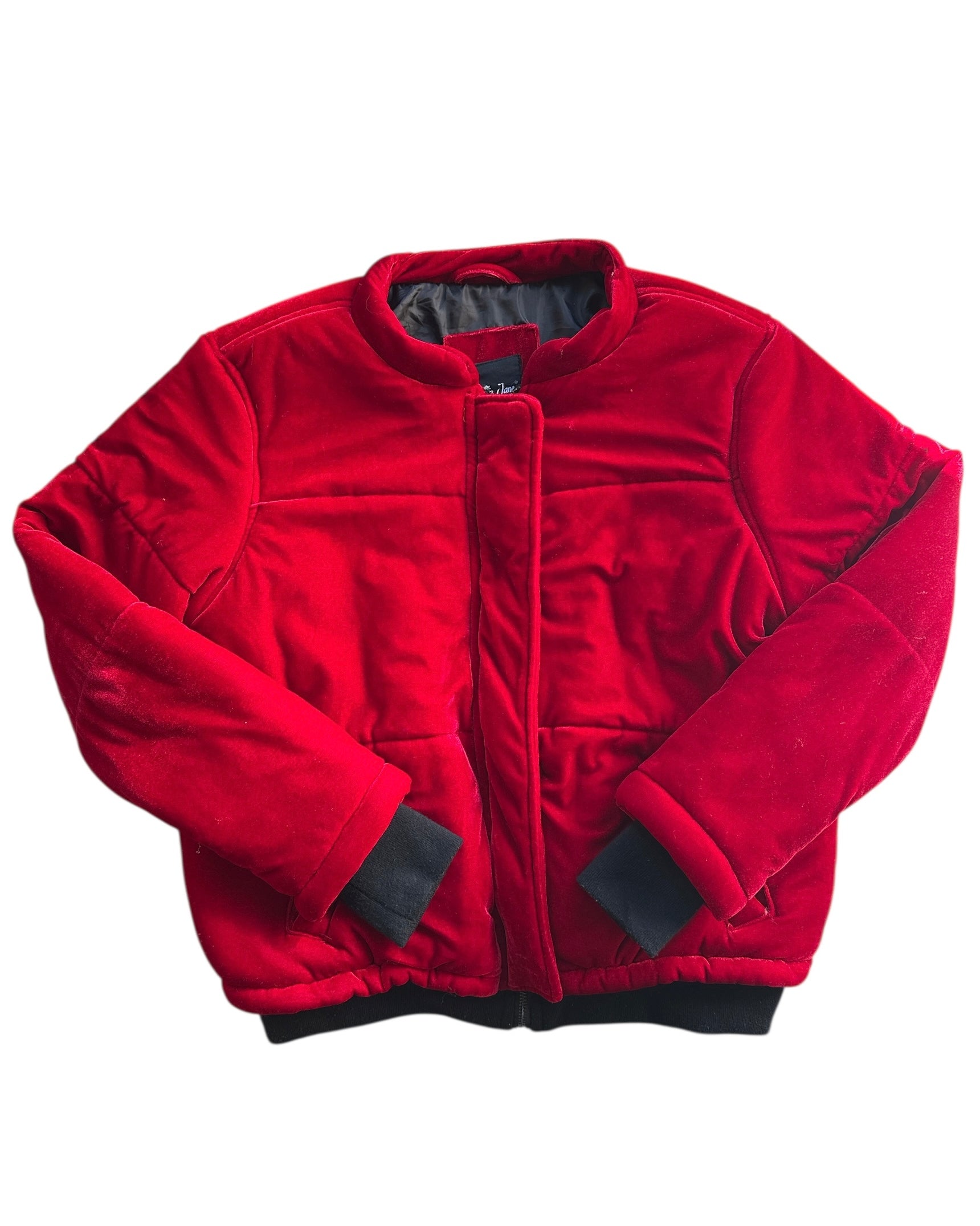red me jane velour puffer, L