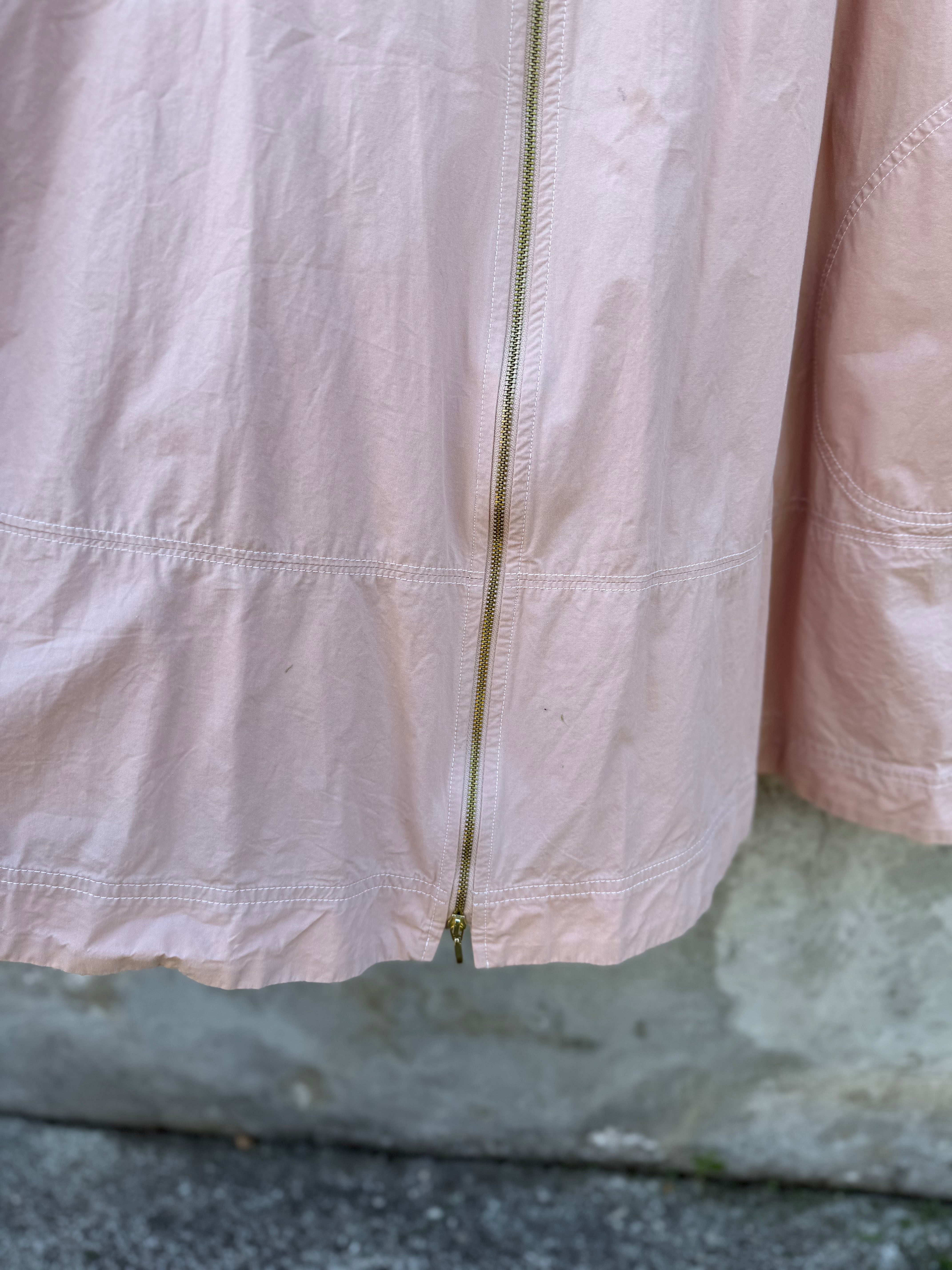 pink maeve zipper sleeveless mini dress, L