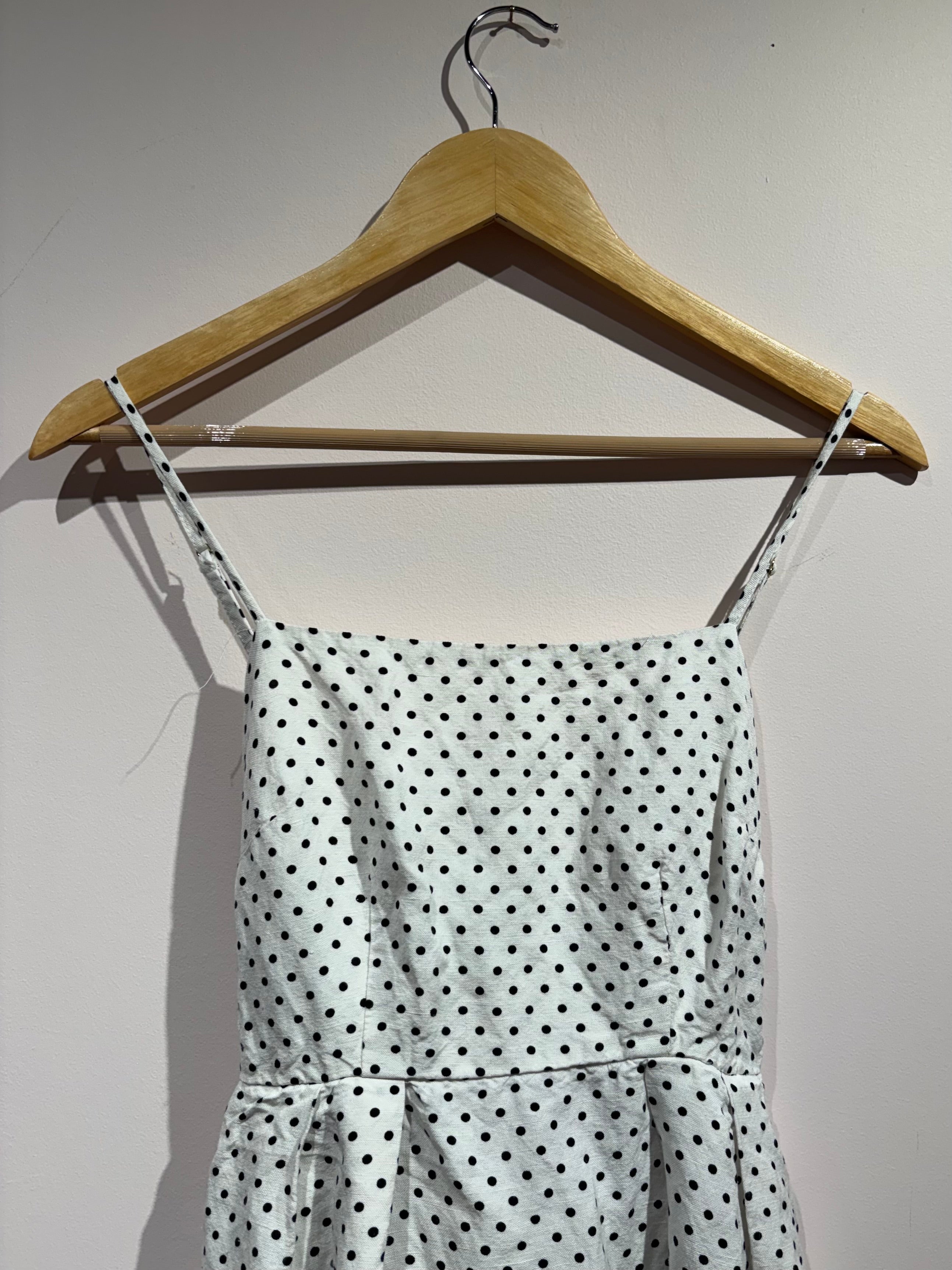 white black kate spade x target polka dot tank midi dress, xs