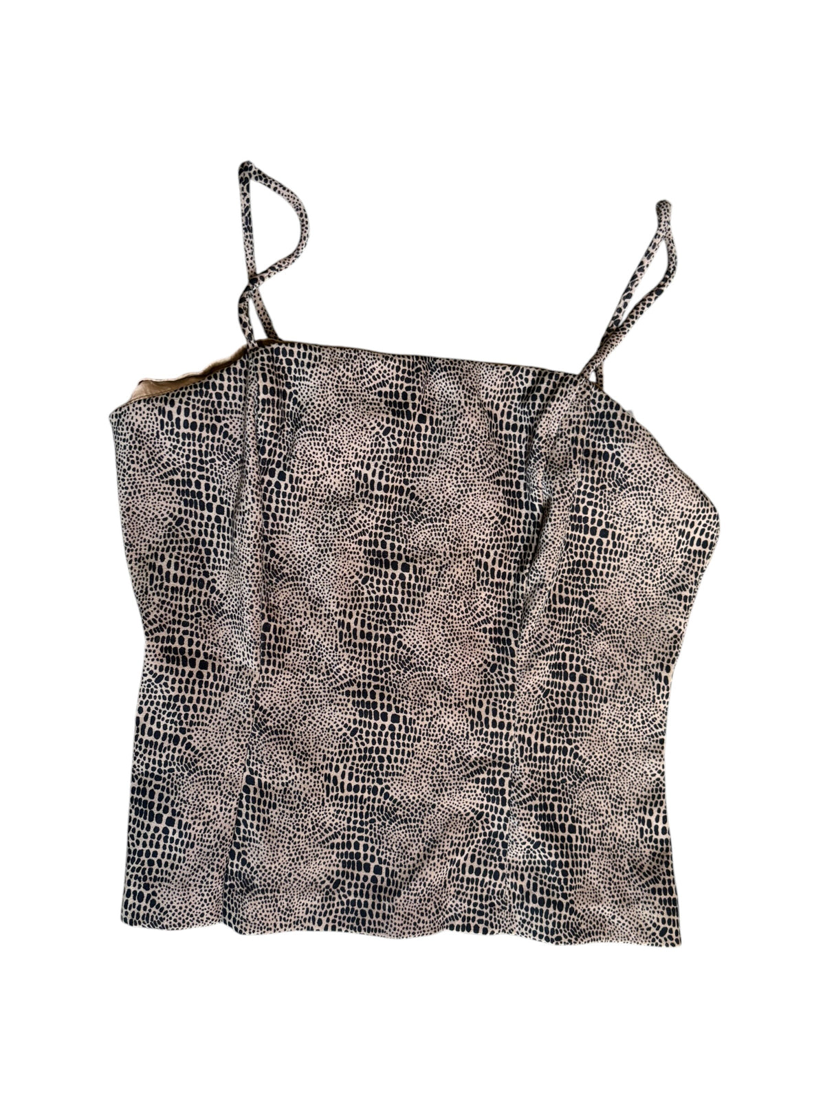brown black be smart animal print 90s square enck tank, 9/10