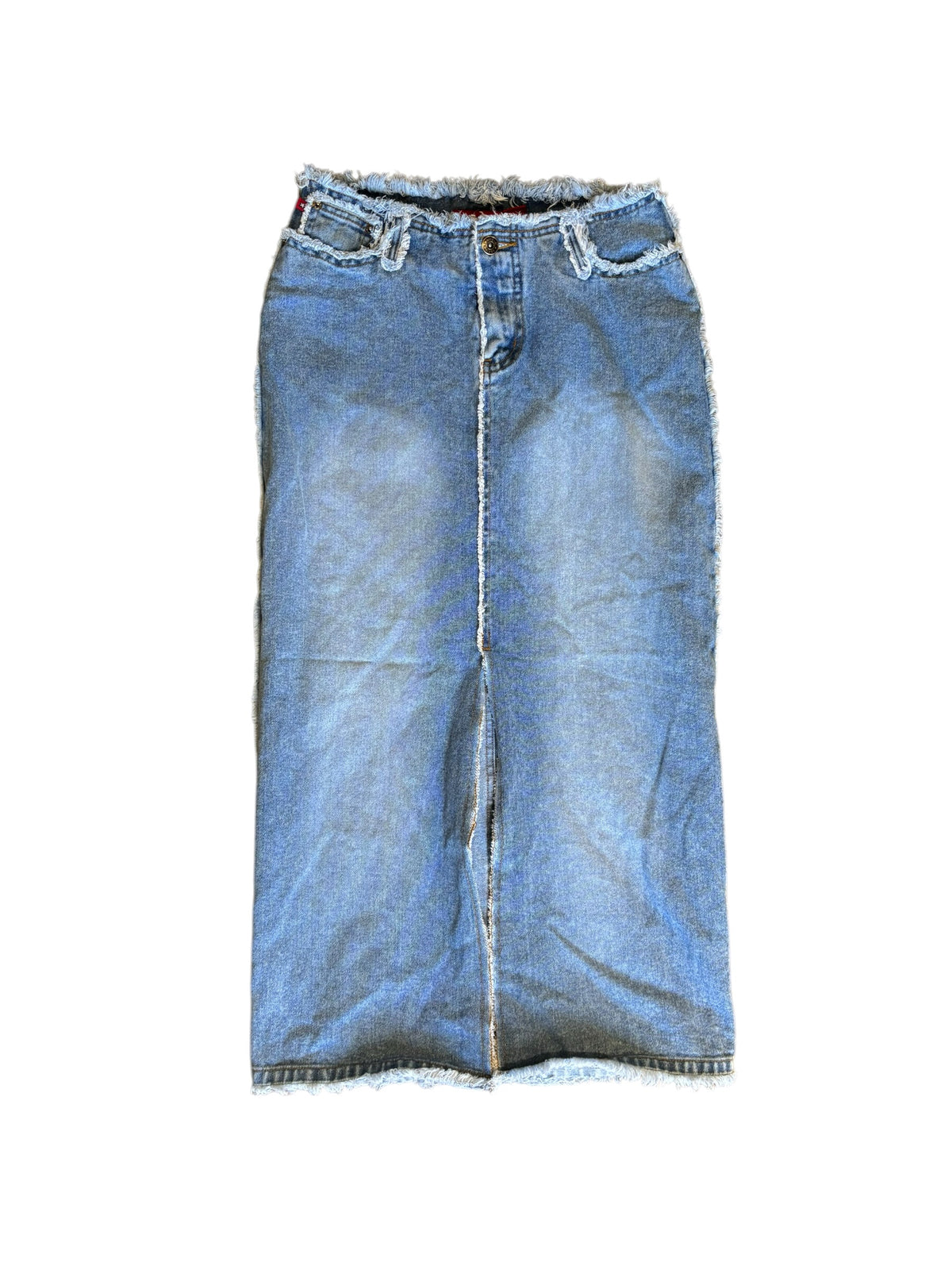blue zana di y2k distress jean skirt, 1