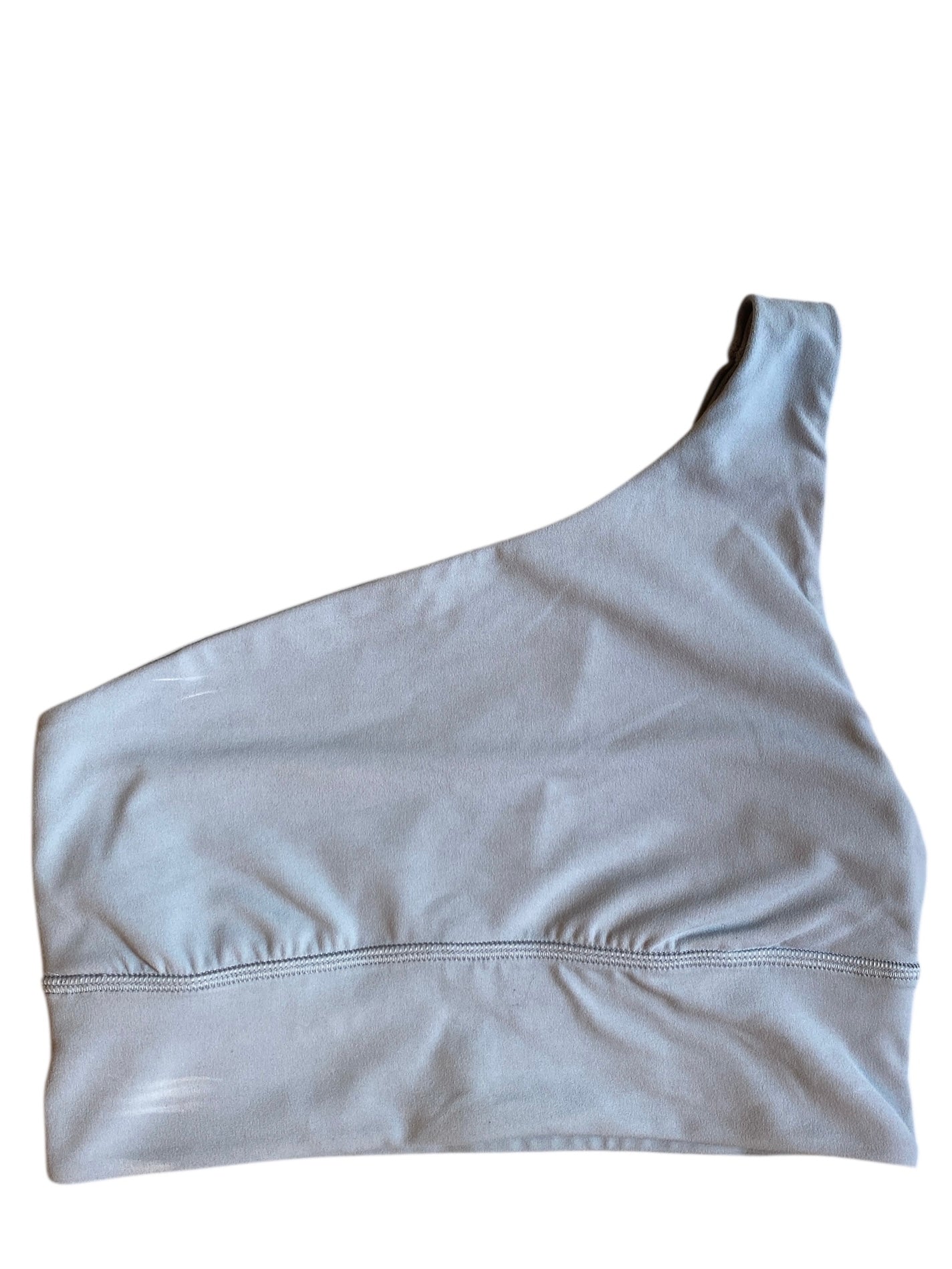 gray lululemon one shoulder sports bra, 6