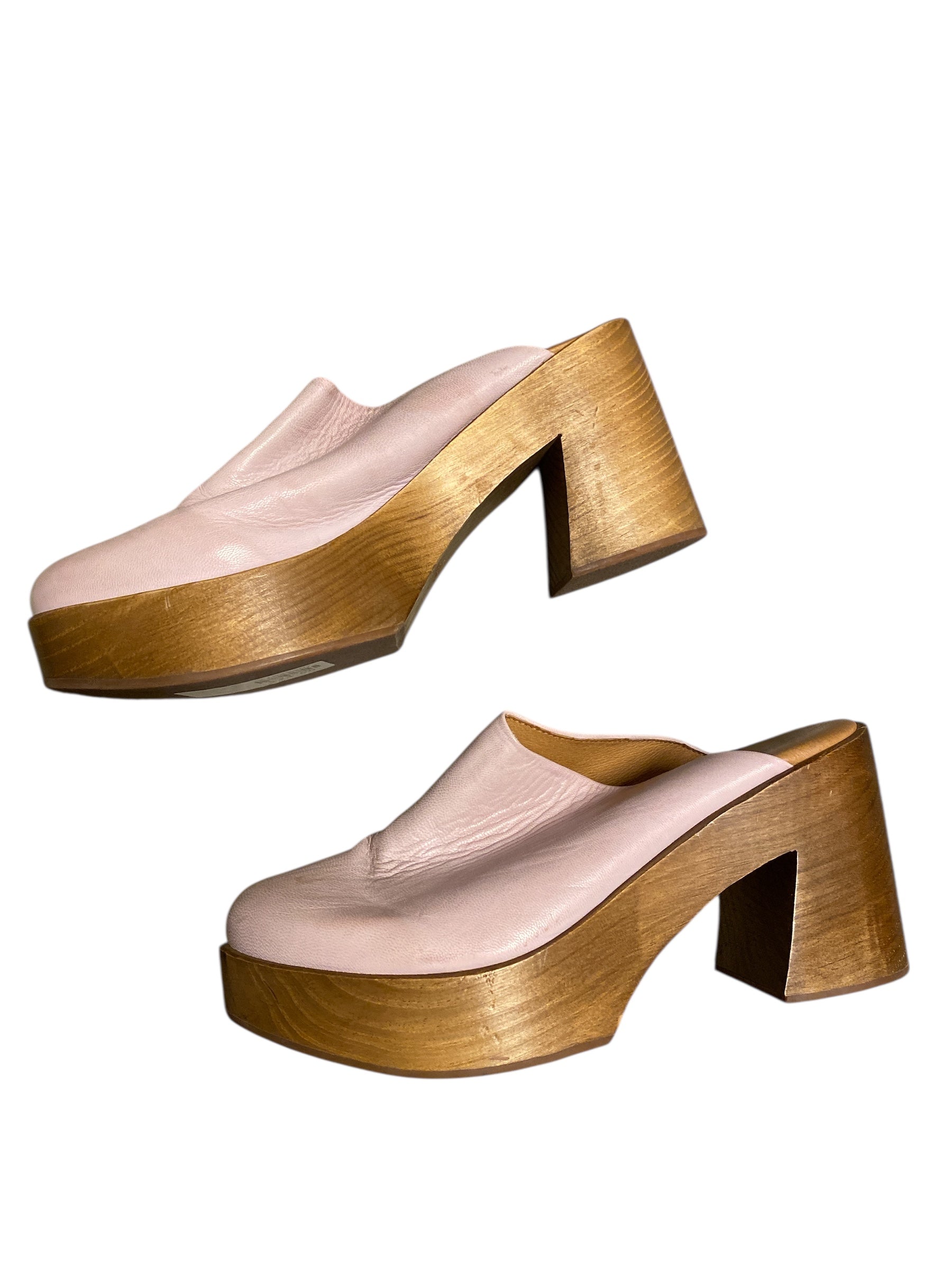 pink free people clogs, 41