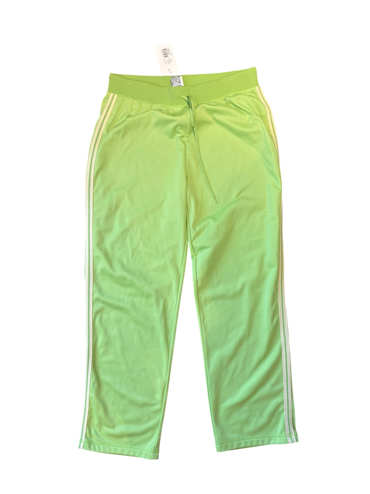 green yellow silver wear striped side workout pants, L