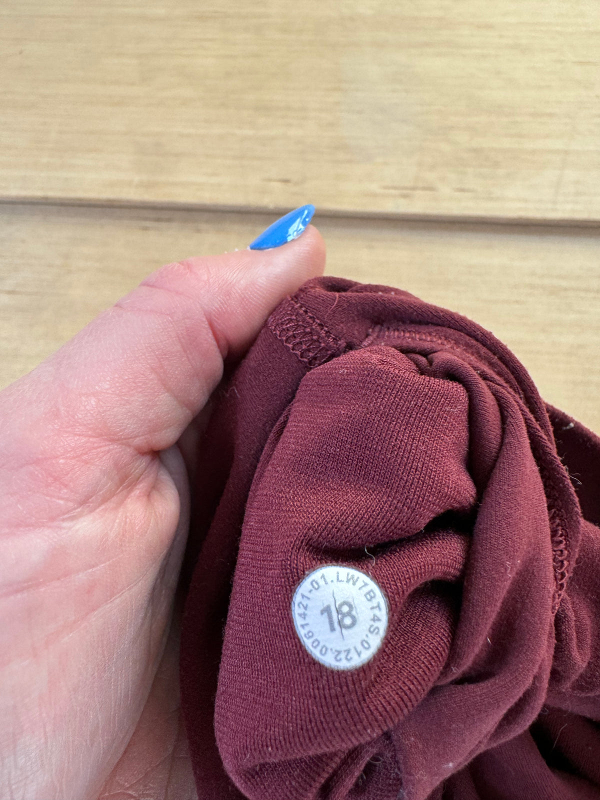 maroon lululemon biker shorts, 18