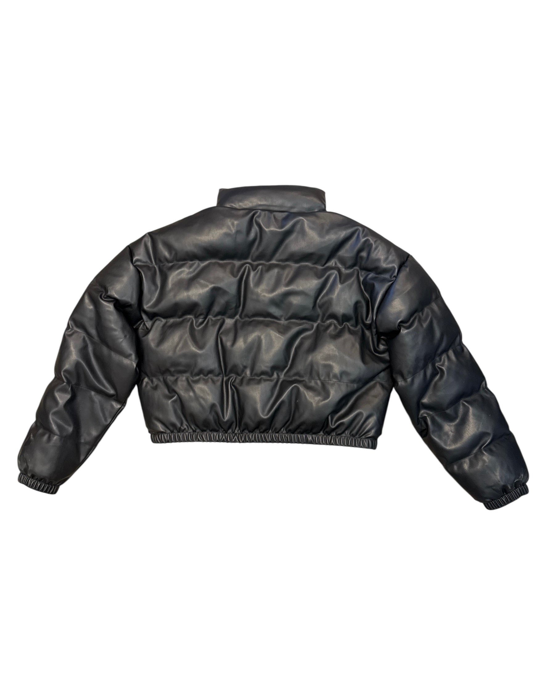 black yitty crop puffer jacket, xl