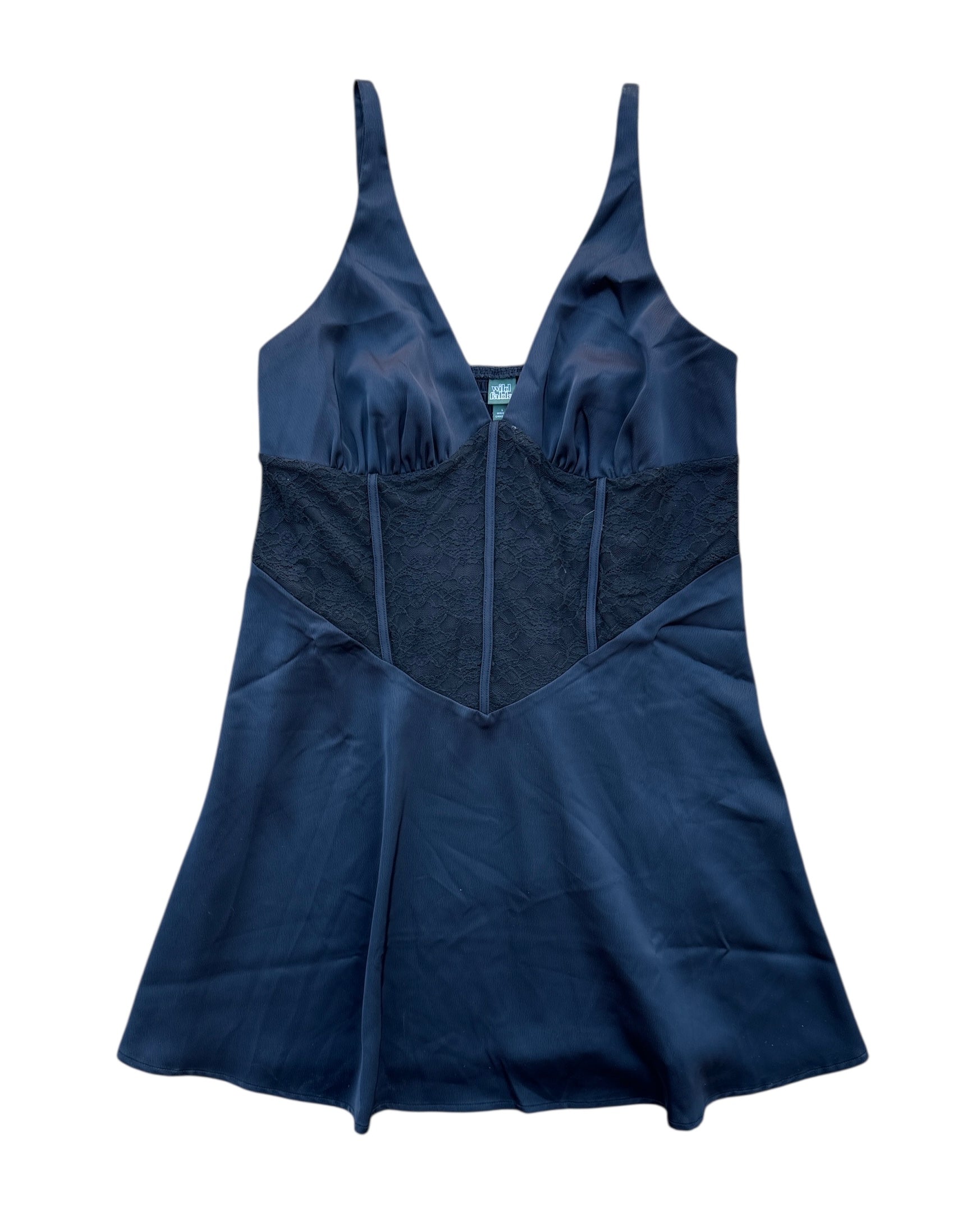 Black Wild fable Lacey bustier mini dress, L