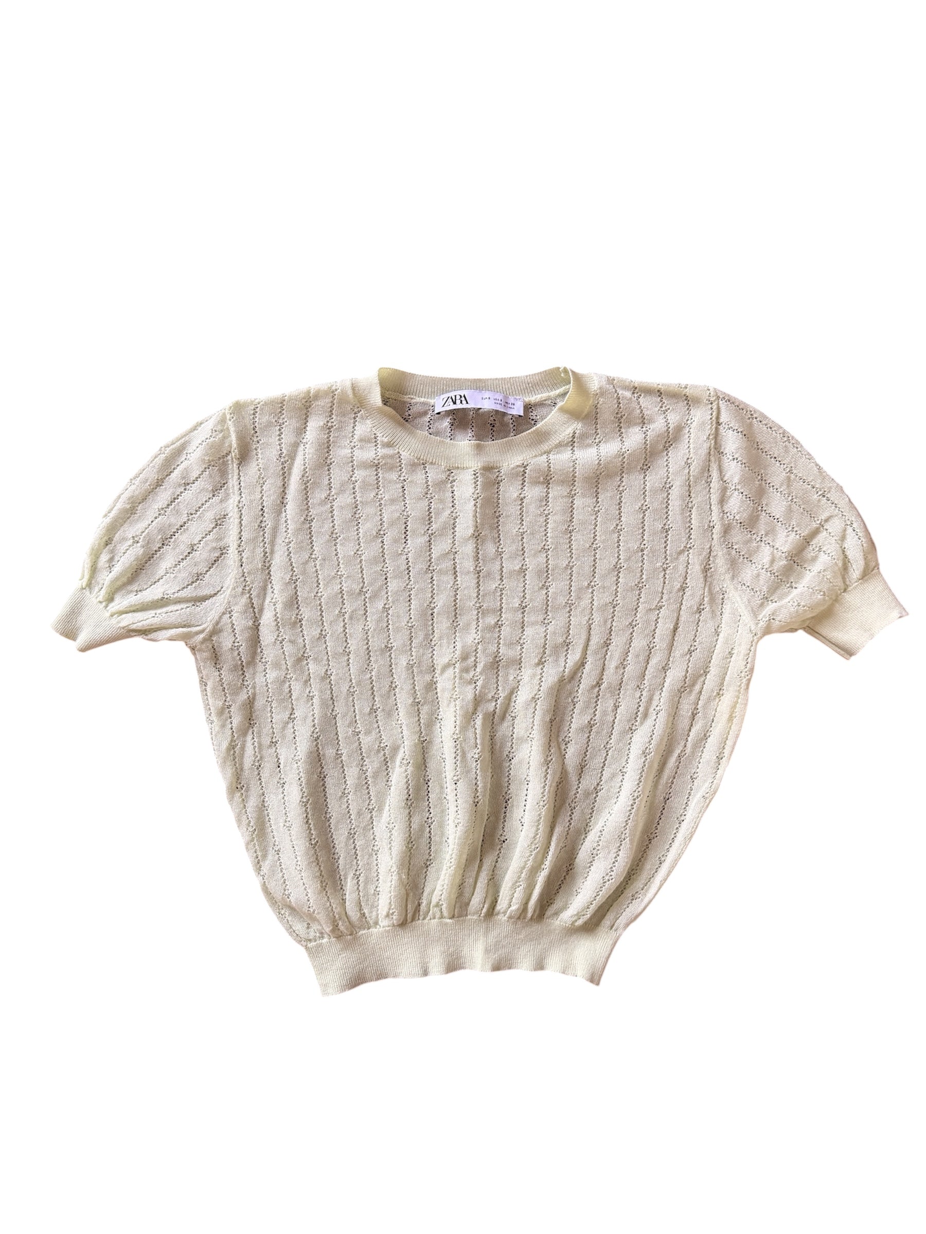 green zara cutie knit sweater, s