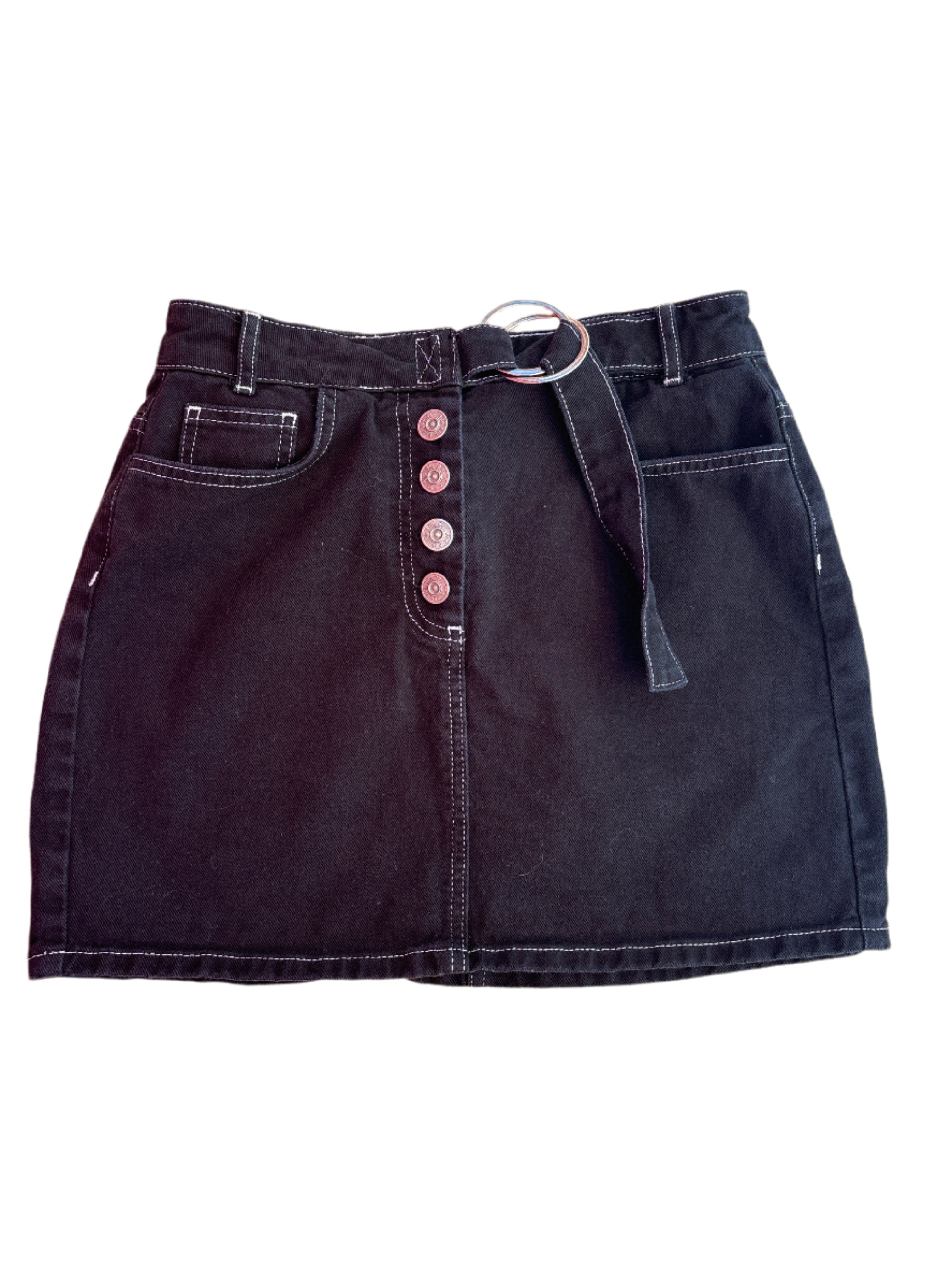 black bdg cargo skirt, m