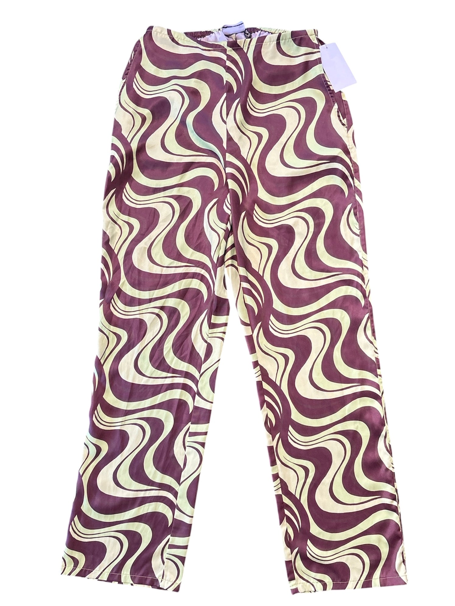 Green and brown asos design wavy print, 6