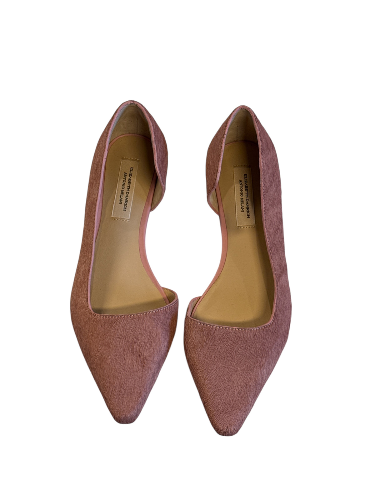 Pink Elizabeth damrich Antonio Melani Fur pointed toe flats, 6.5
