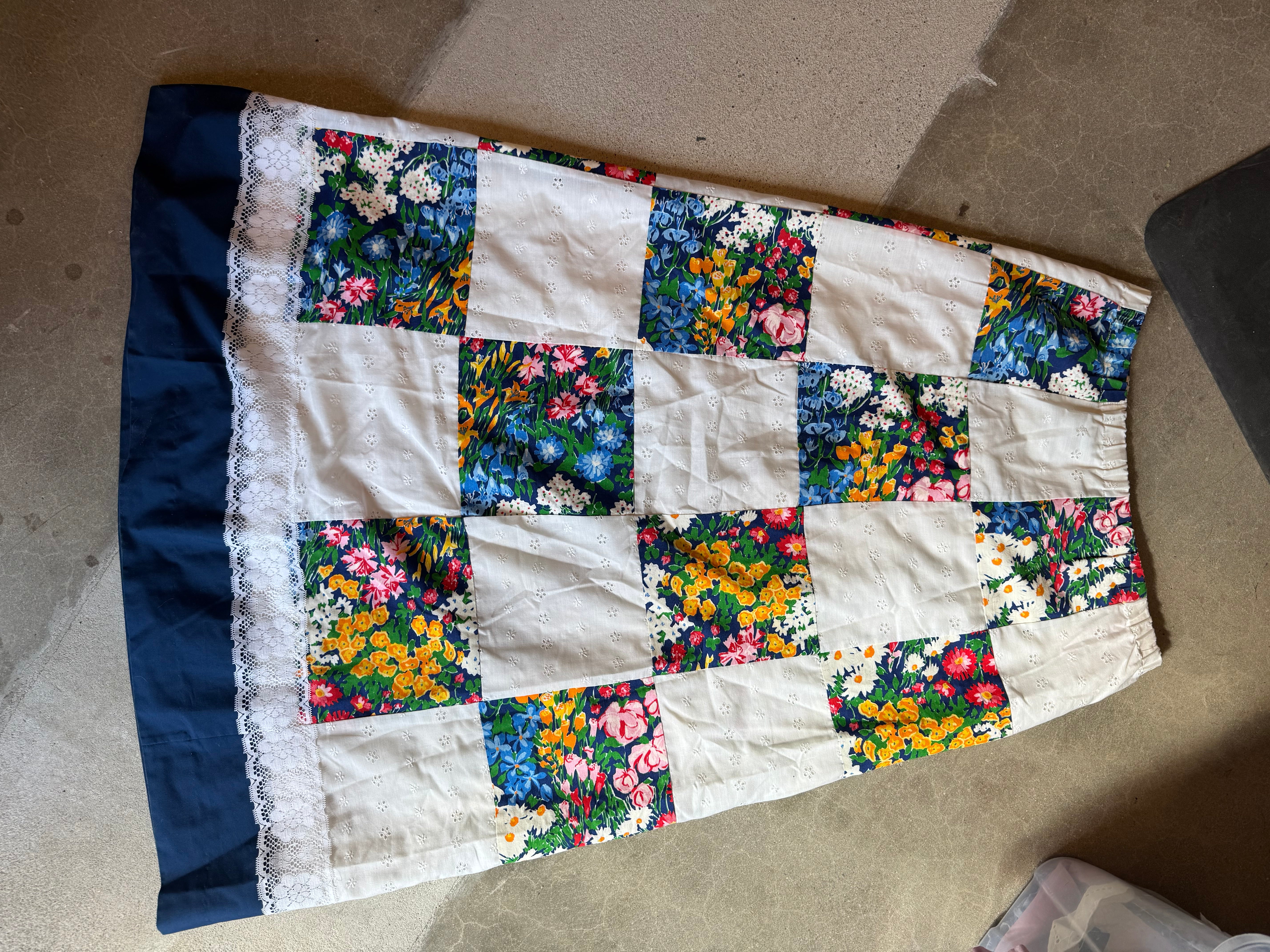 multi tumbleweeds floral patchwork skirt