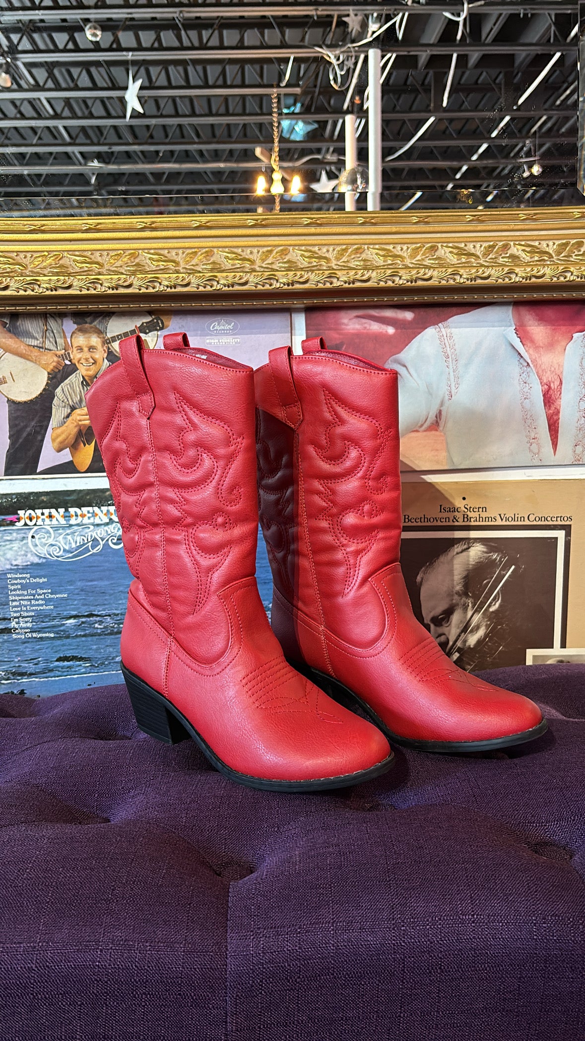red charles a cowboy boots, 7