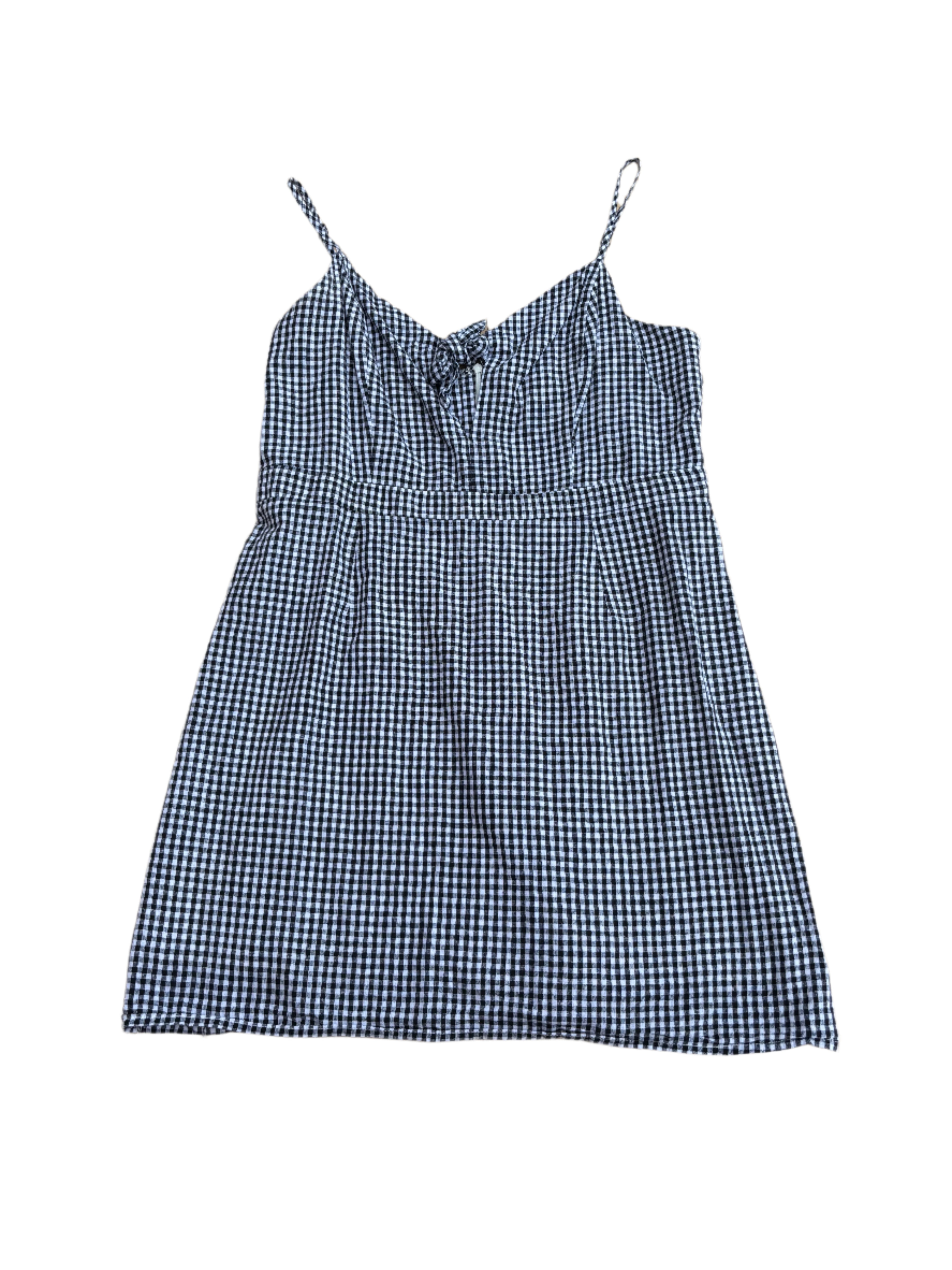 black white lulus gingham dres, L