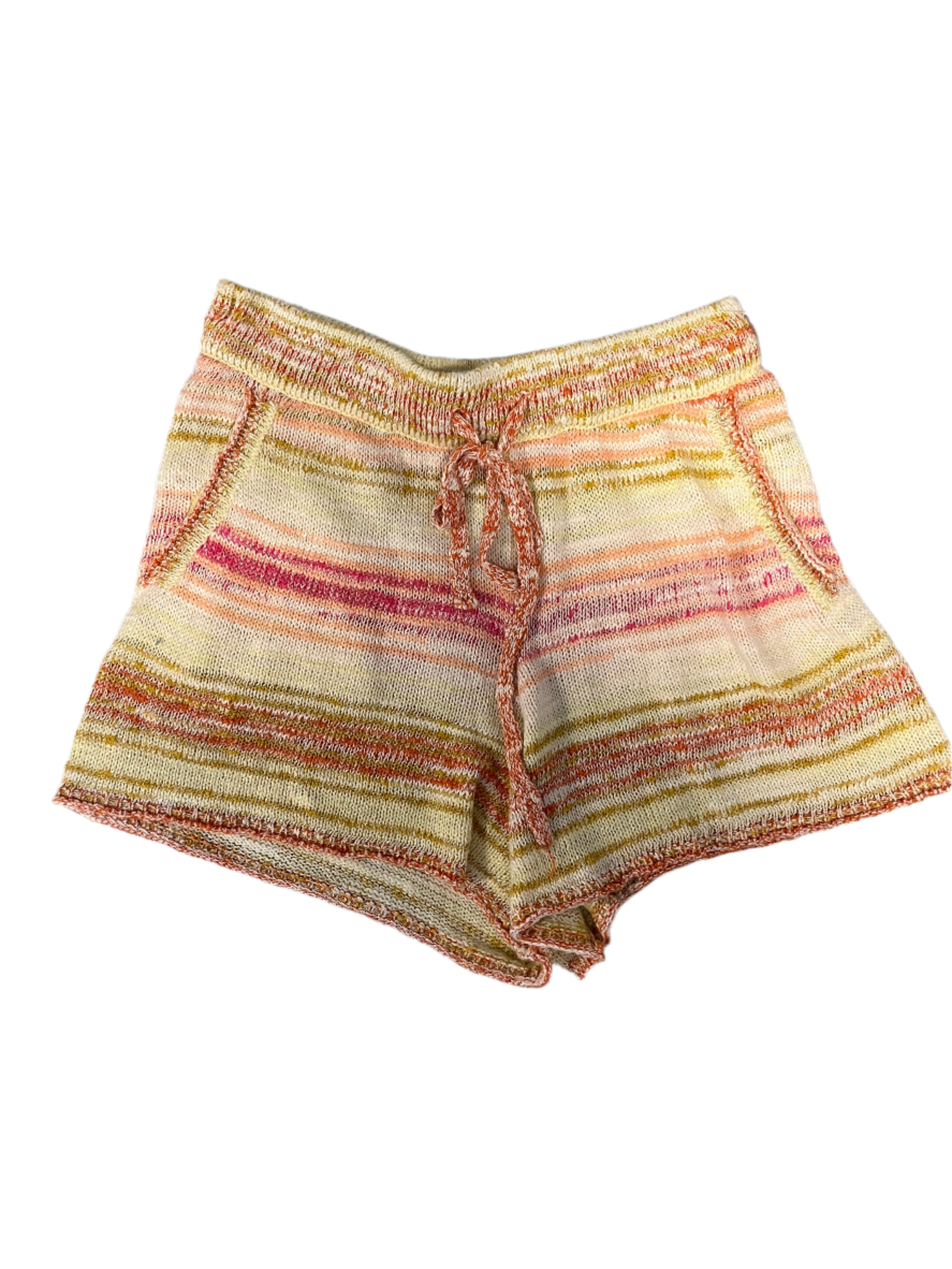orange daily practice knit shorts, s