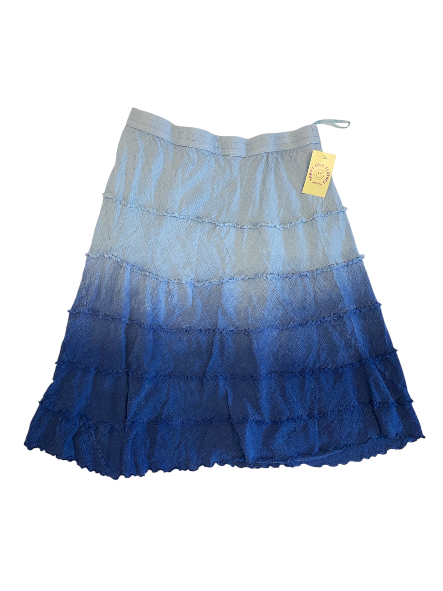 blue country living ombre midi skirt, xl