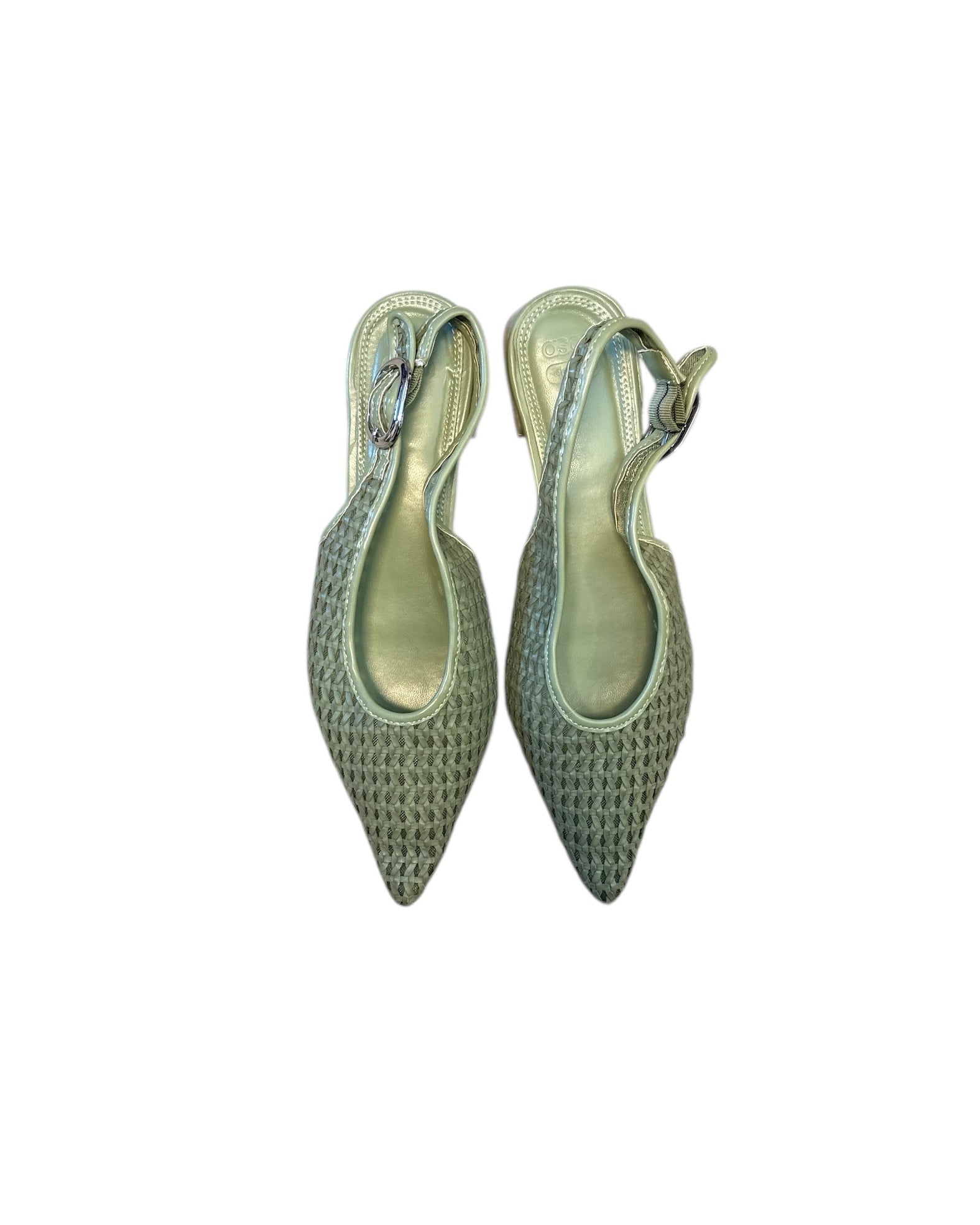 Green Asos design Mesh pointed slingback flats, 8