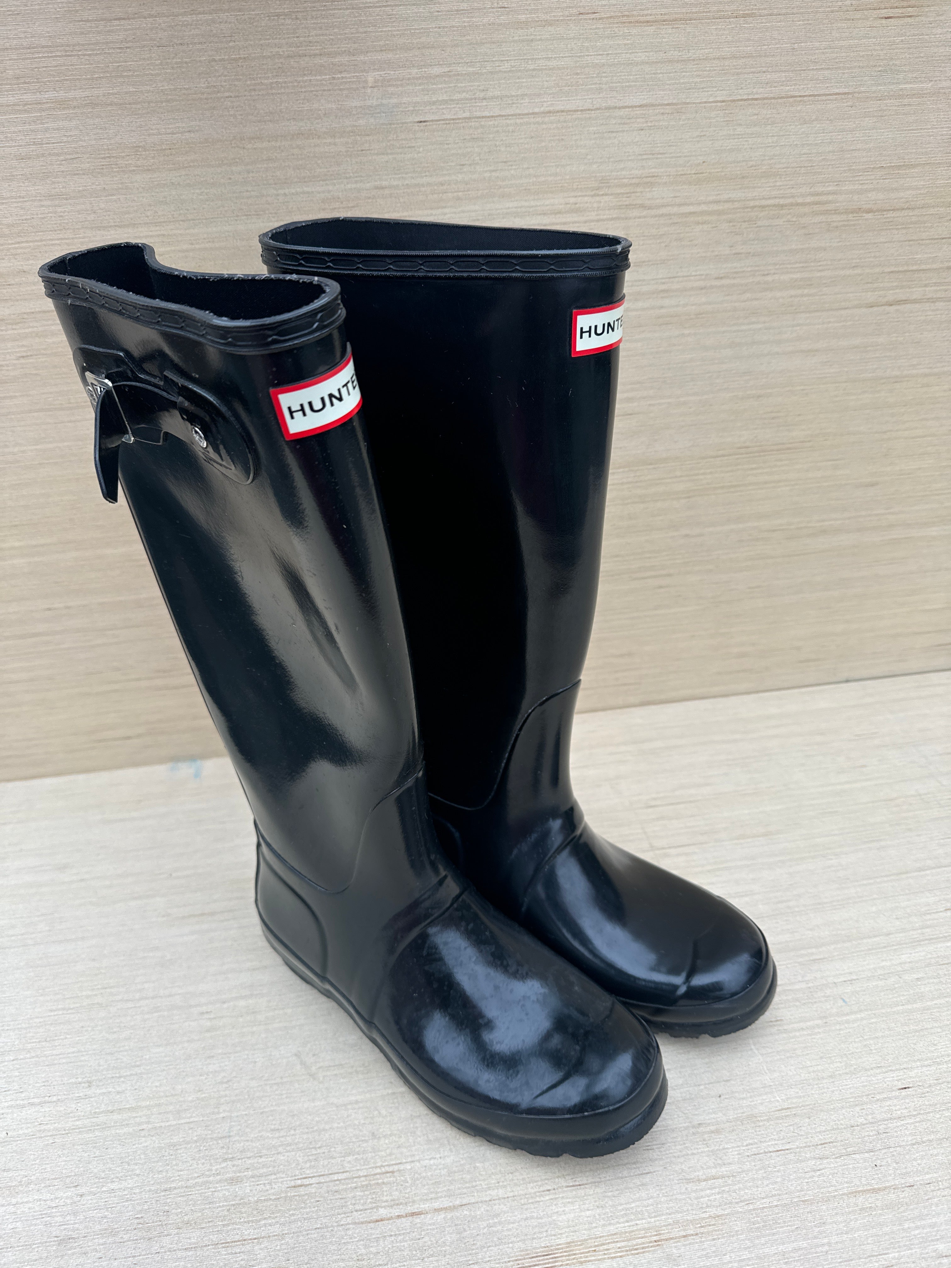 black hunter high boots, 7