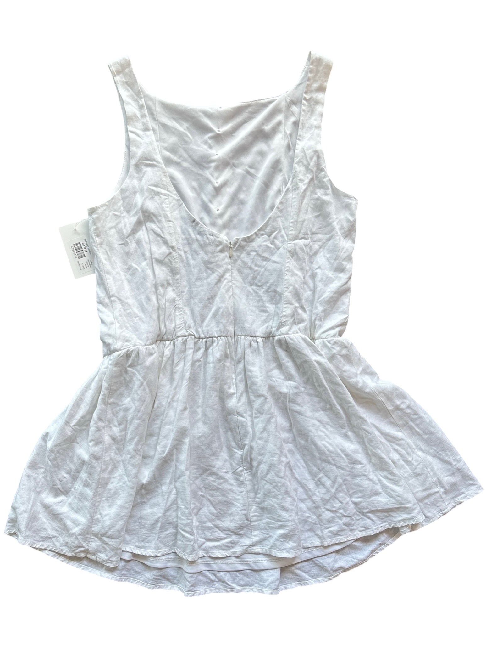 white wild fable button dropwaist dress, L