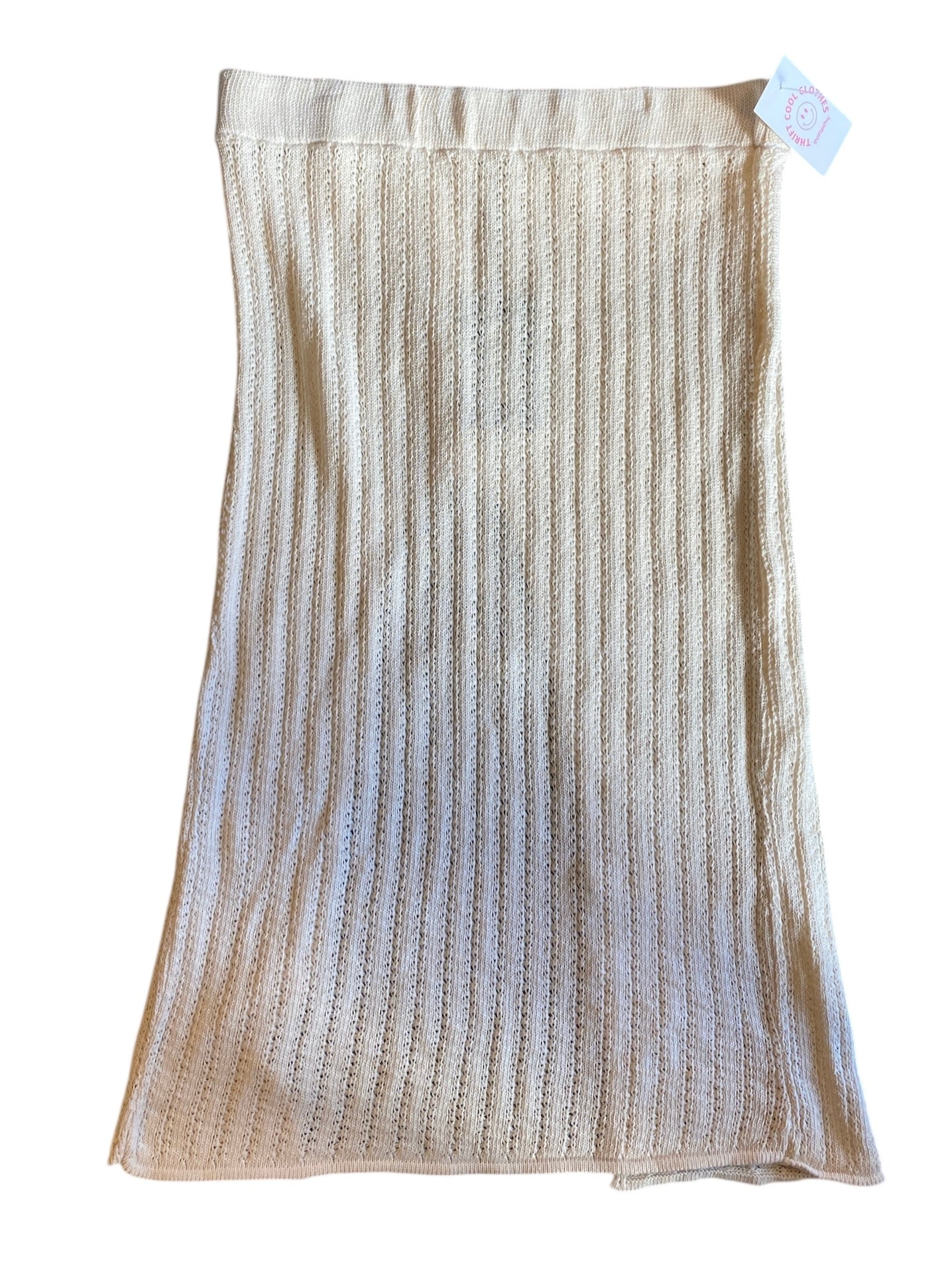 cream prettylittlething crochet midi skirt, 16